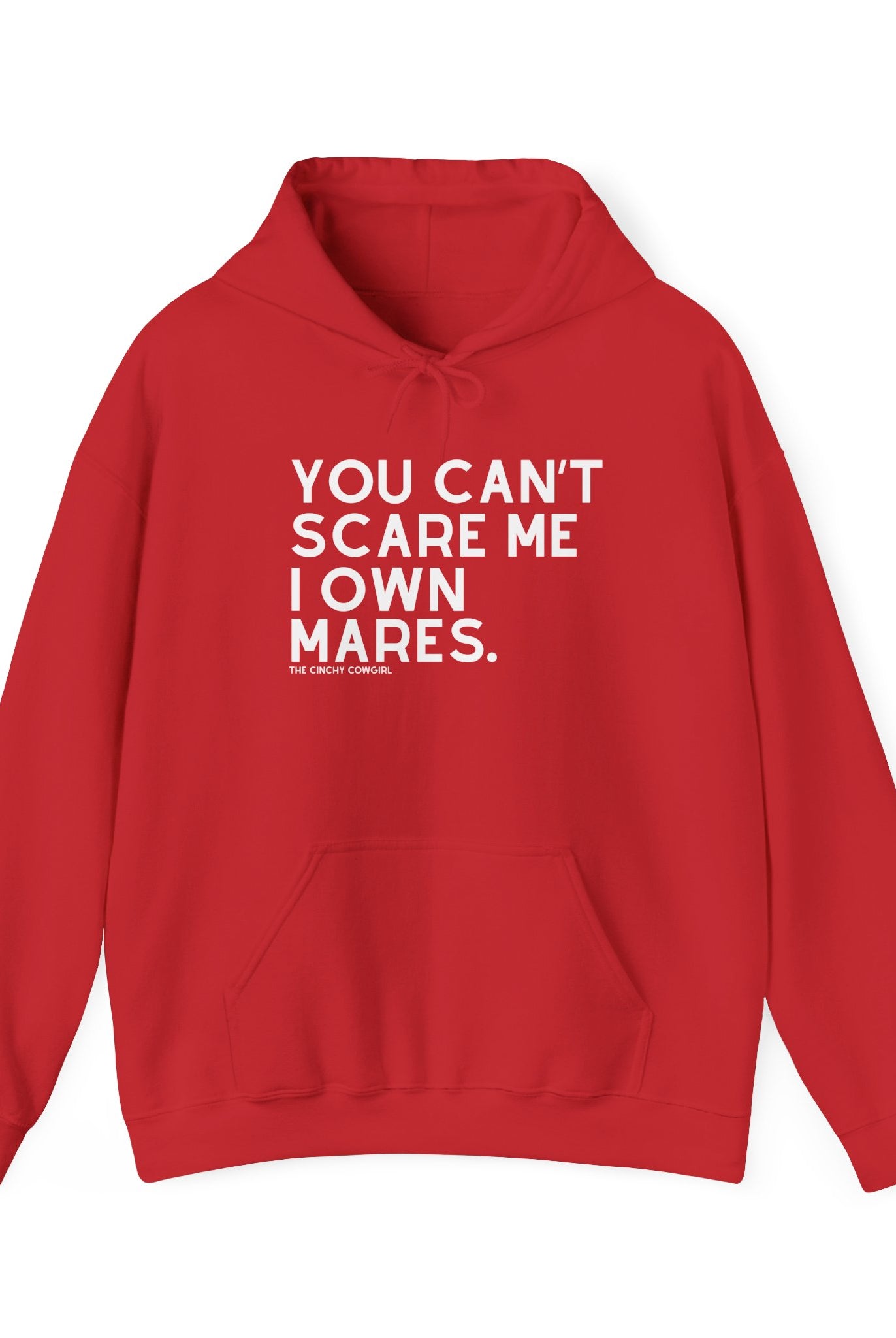 You Can't Scare Me I Own Mares Hoodie Hoodie The Cinchy Cowgirl - Print Red S
