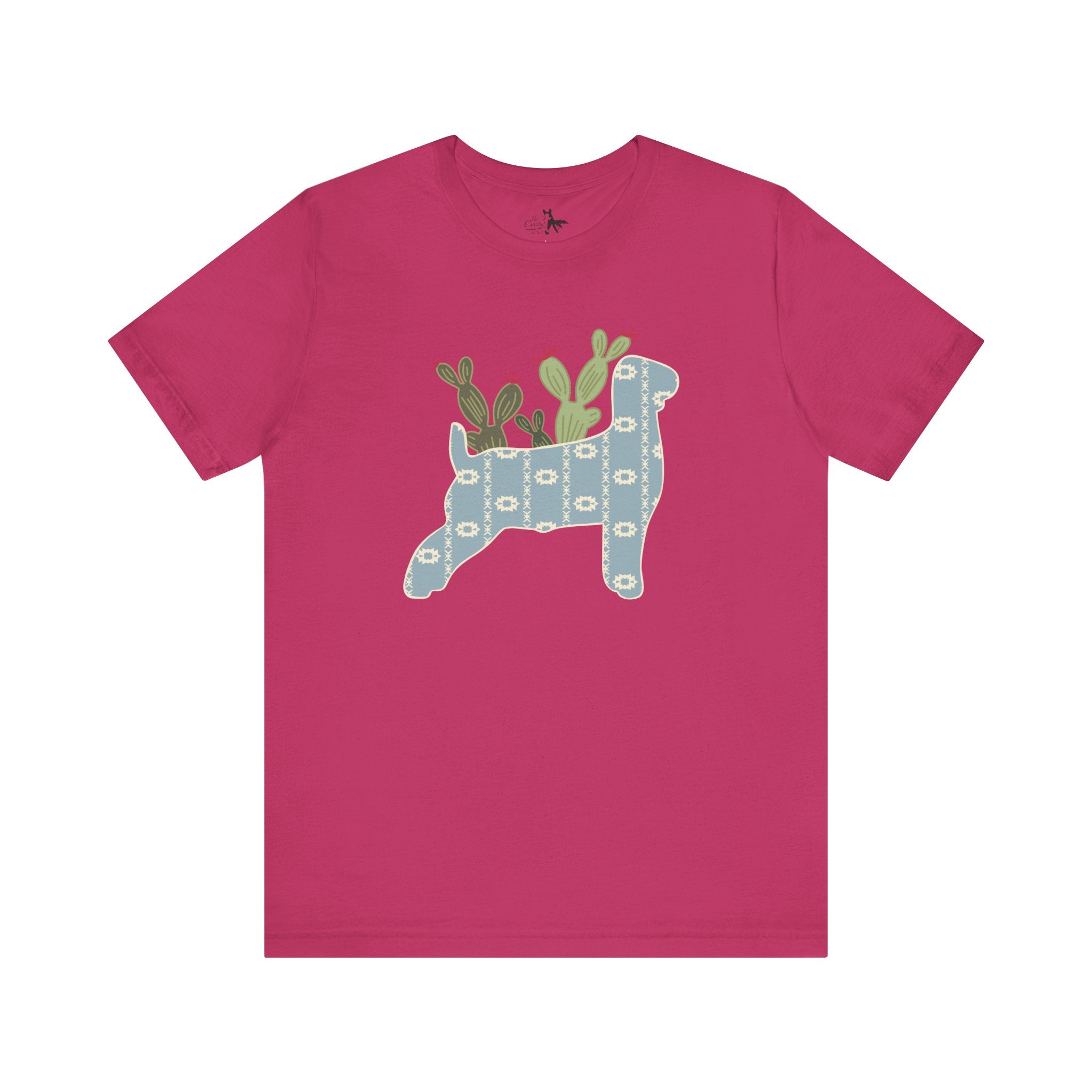 Aztec Show Goat Short Sleeve Graphic Tee T-Shirt Printify Berry XS
