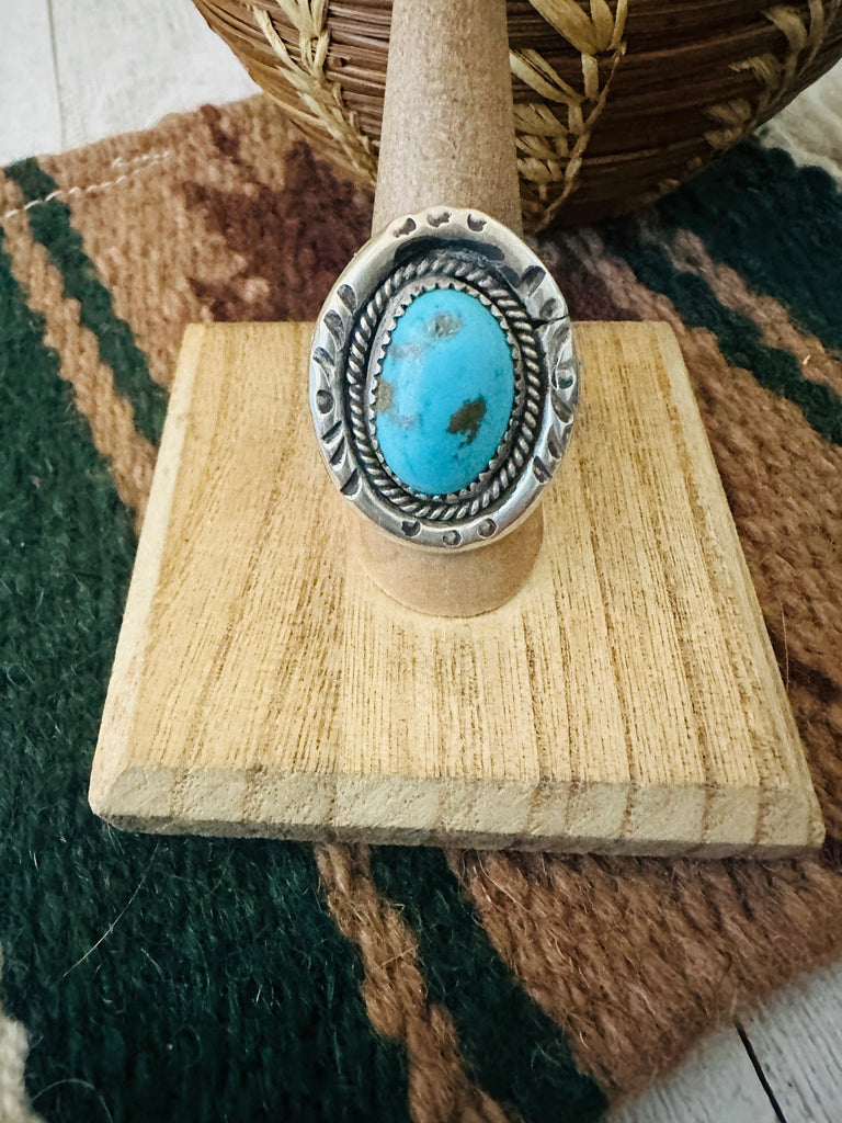 Size 9 Blue Chic Ring NT jewelry Handmade   