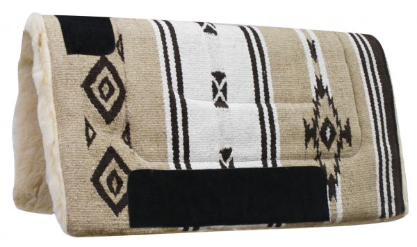 Woven Acrylic Top Saddle Pad western saddle pad Shiloh Tan