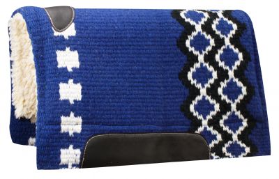 Wool Top Cutter Saddle Pad western saddle pad Shiloh Blue