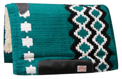 Wool Top Cutter Saddle Pad western saddle pad Shiloh Teal