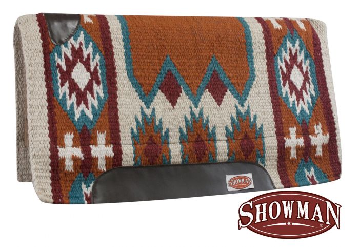 Cutter Memory Felt Navajo Saddle Pad western saddle pad Shiloh Turquoise/Orange