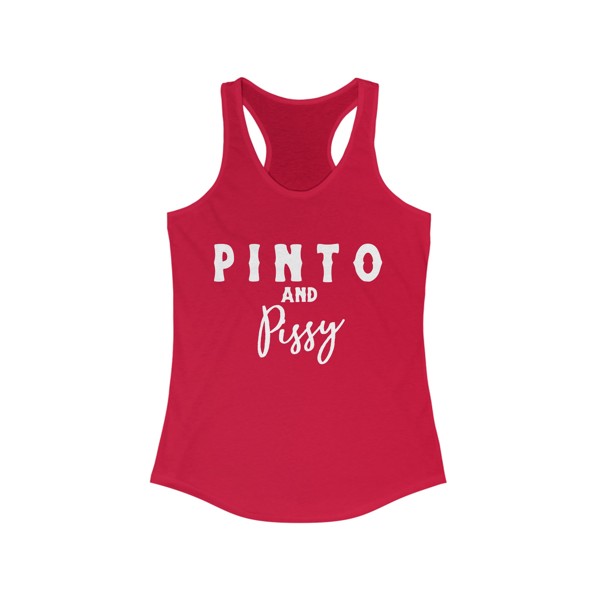 Pinto & Pissy Racerback Tank Horse Color Shirts Printify XS Solid Red