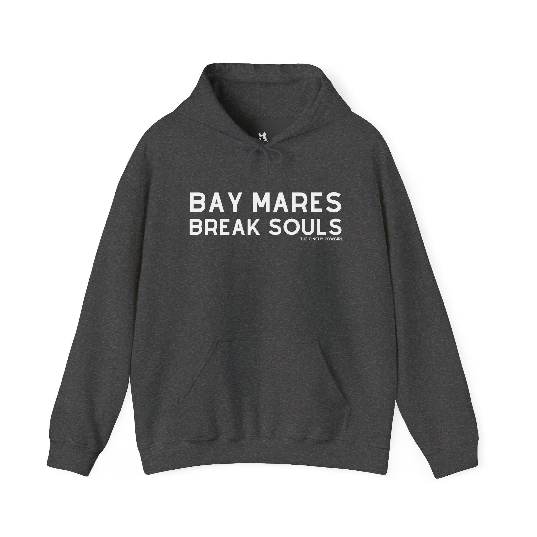 Bay Mares Break Souls Hoodie Hoodie The Cinchy Cowgirl - Print Dark Heather S