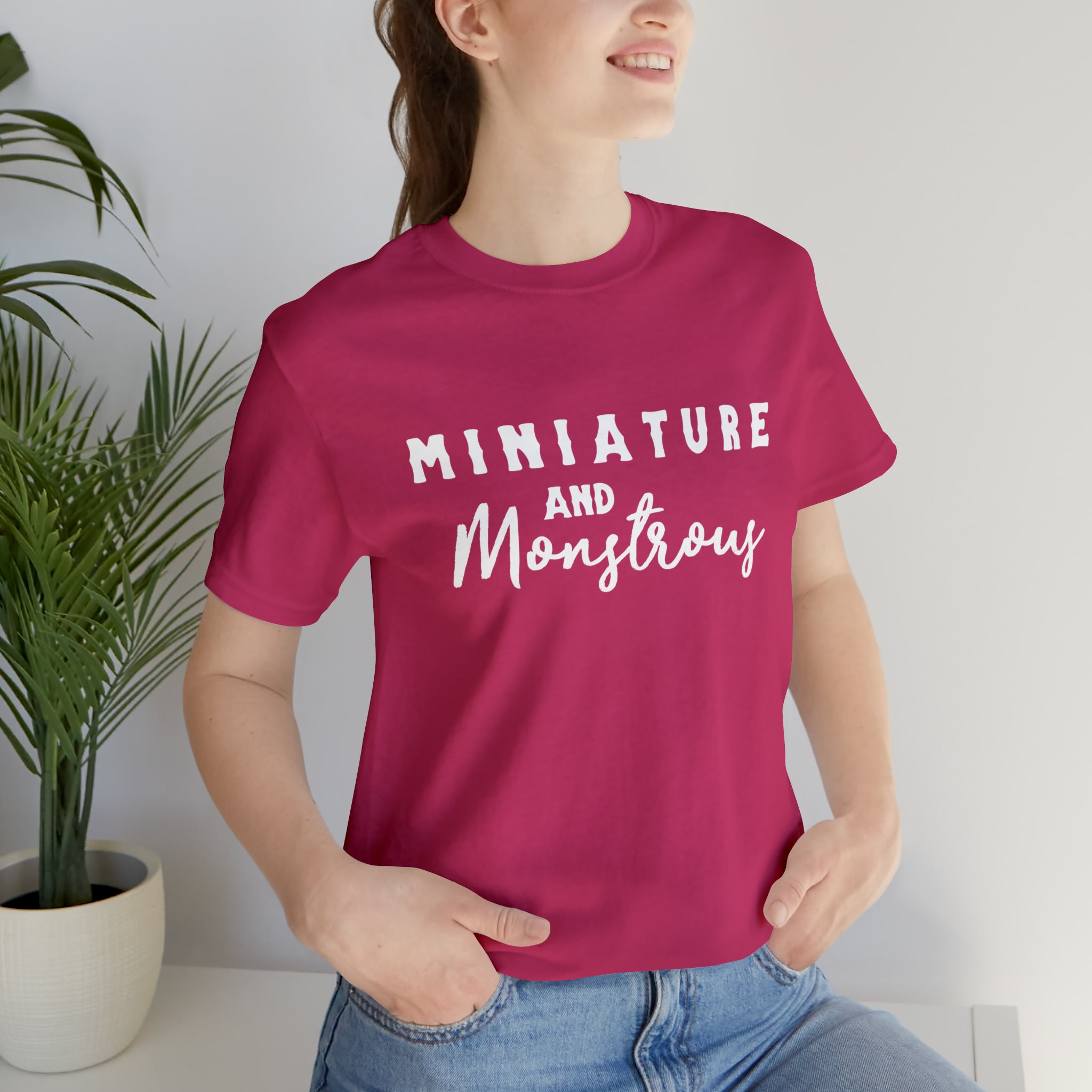 Miniature & Monstrous Short Sleeve Tee Horse Color Shirt Printify Berry XS