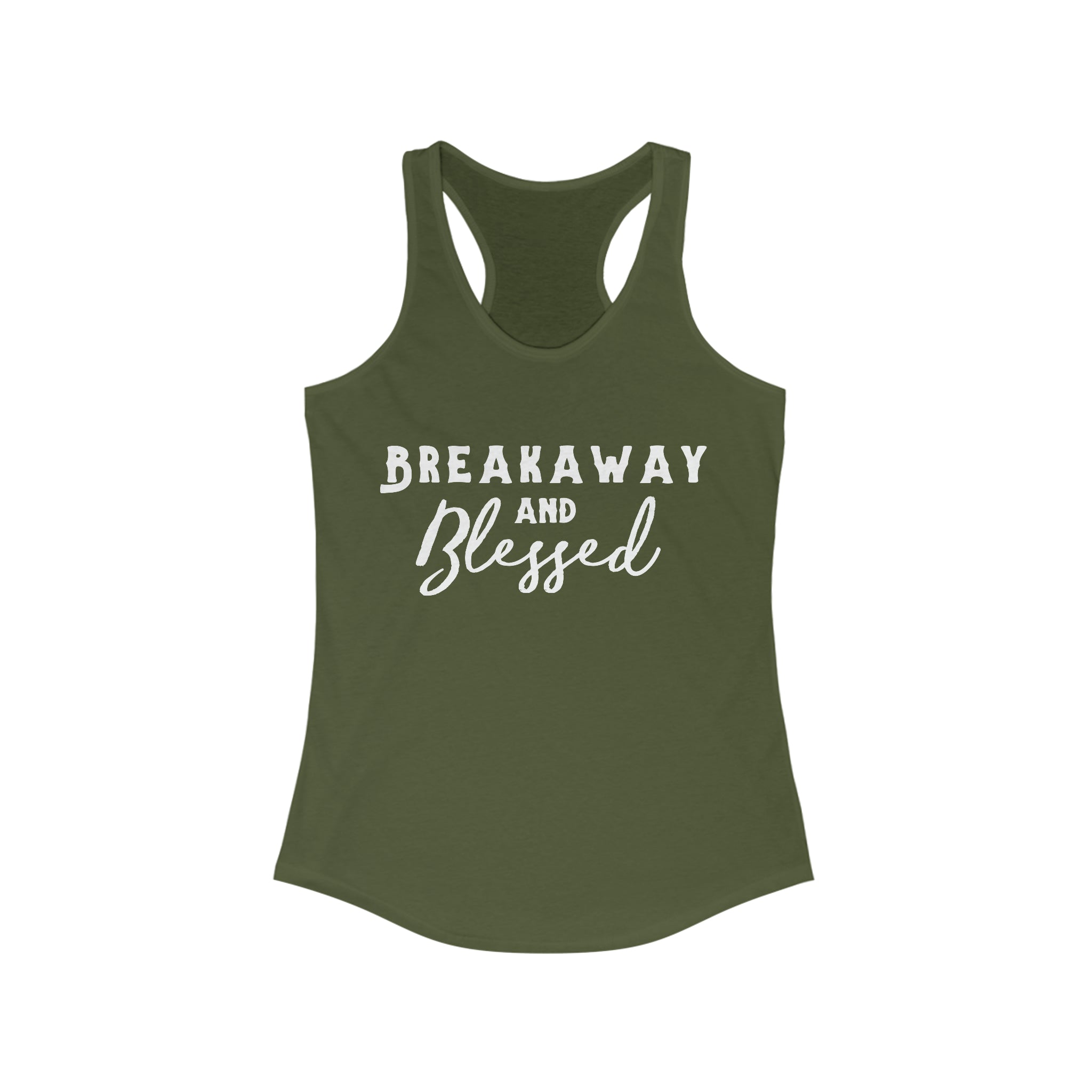 Breakaway & Blessed Racerback Tank Horse Riding Discipline Tee Printify