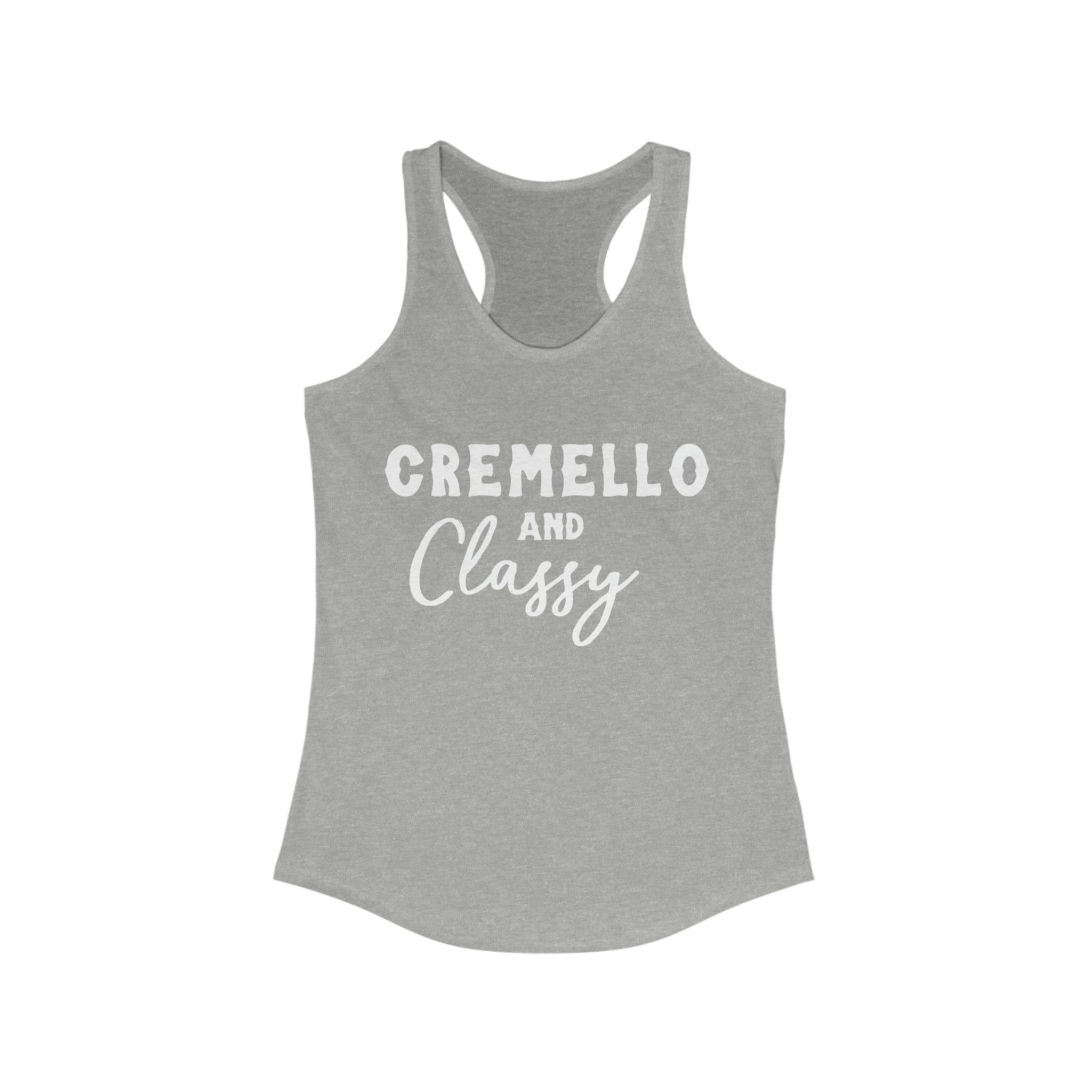 Cremello & Classy Racerback Tank Horse Color Shirts Printify XS Heather Grey