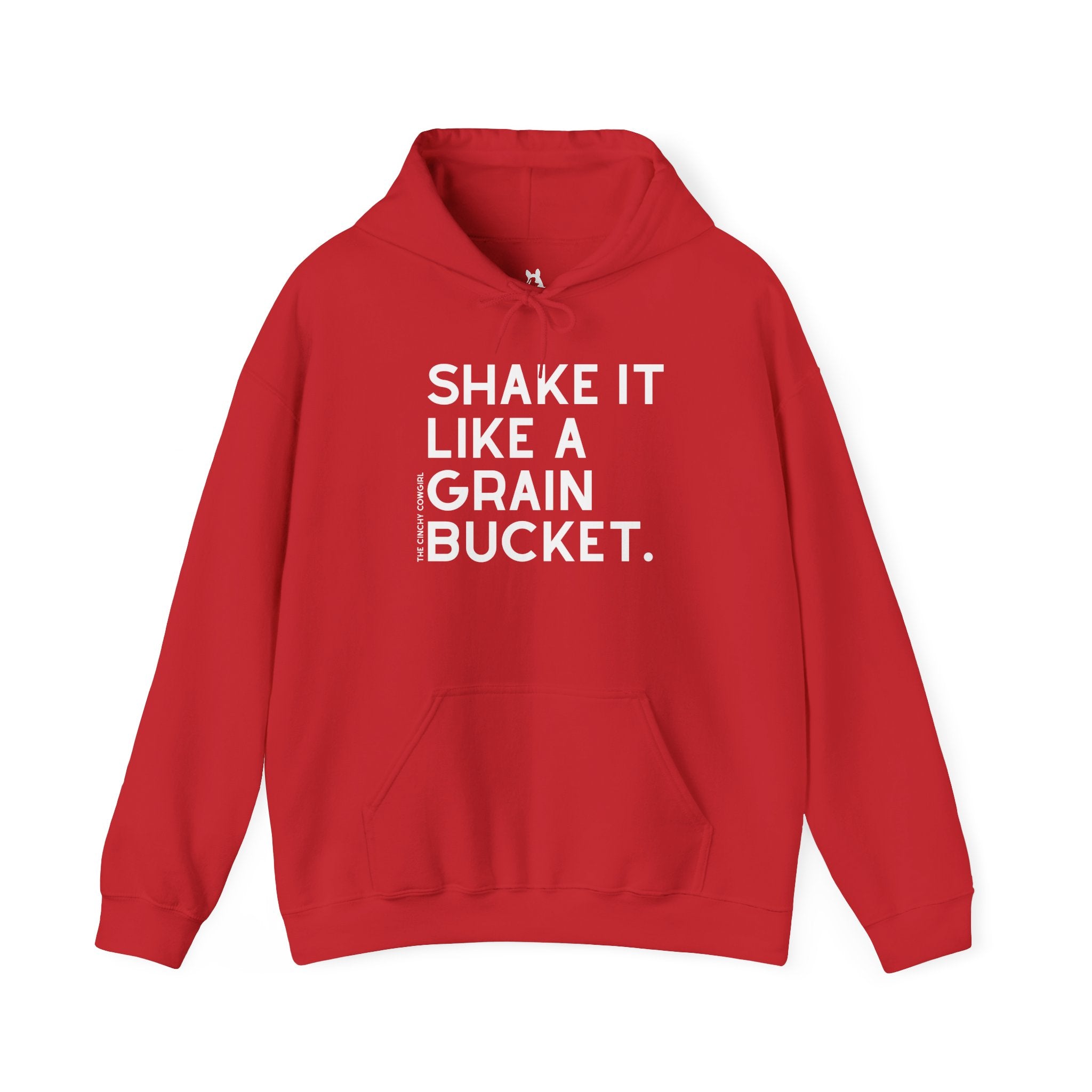 Shake It Like A Grain Bucket Hoodie Hoodie The Cinchy Cowgirl - Print Red S