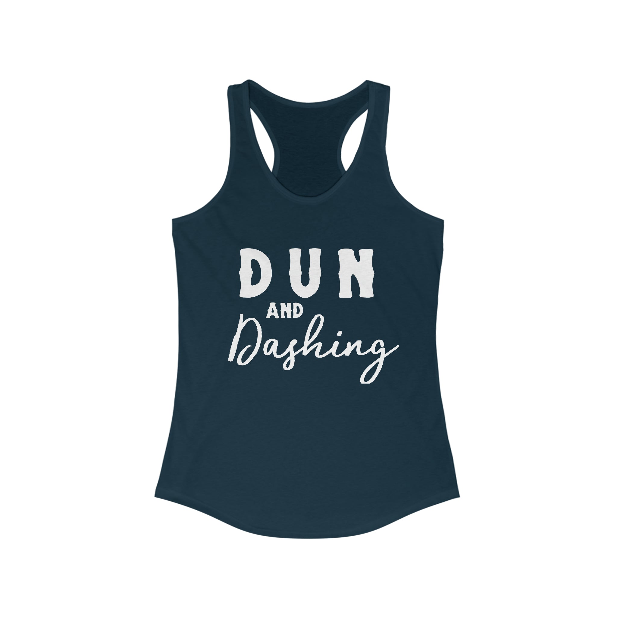 Dun & Dashing Racerback Tank Horse Color Shirts Printify XS Solid Midnight Navy