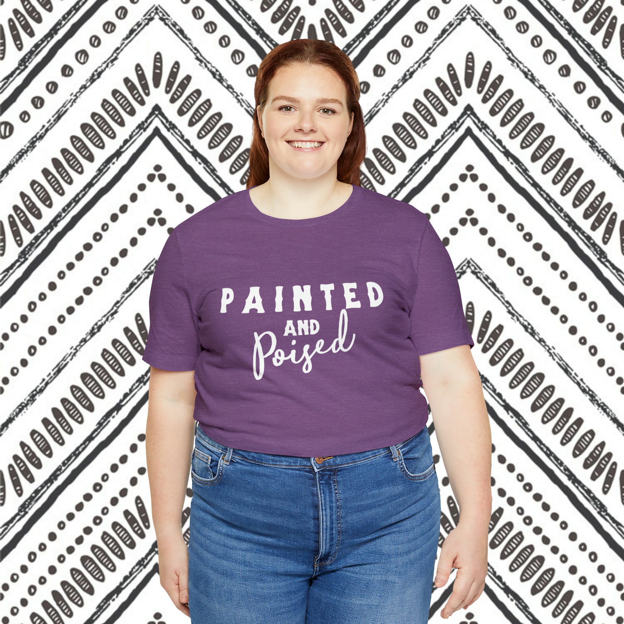 Painted & Poised Short Sleeve Tee Horse Color Shirt Printify