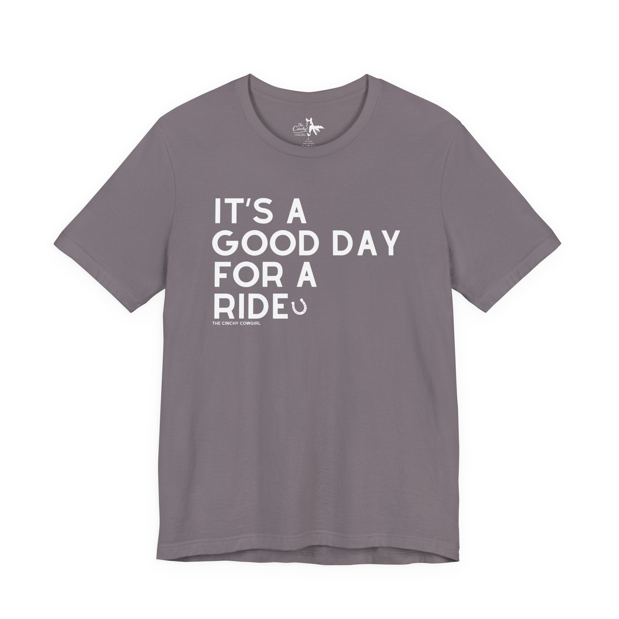 It's A Good Day For A Ride Short Sleeve Tee graphic tee The Cinchy Cowgirl - Print Storm XS