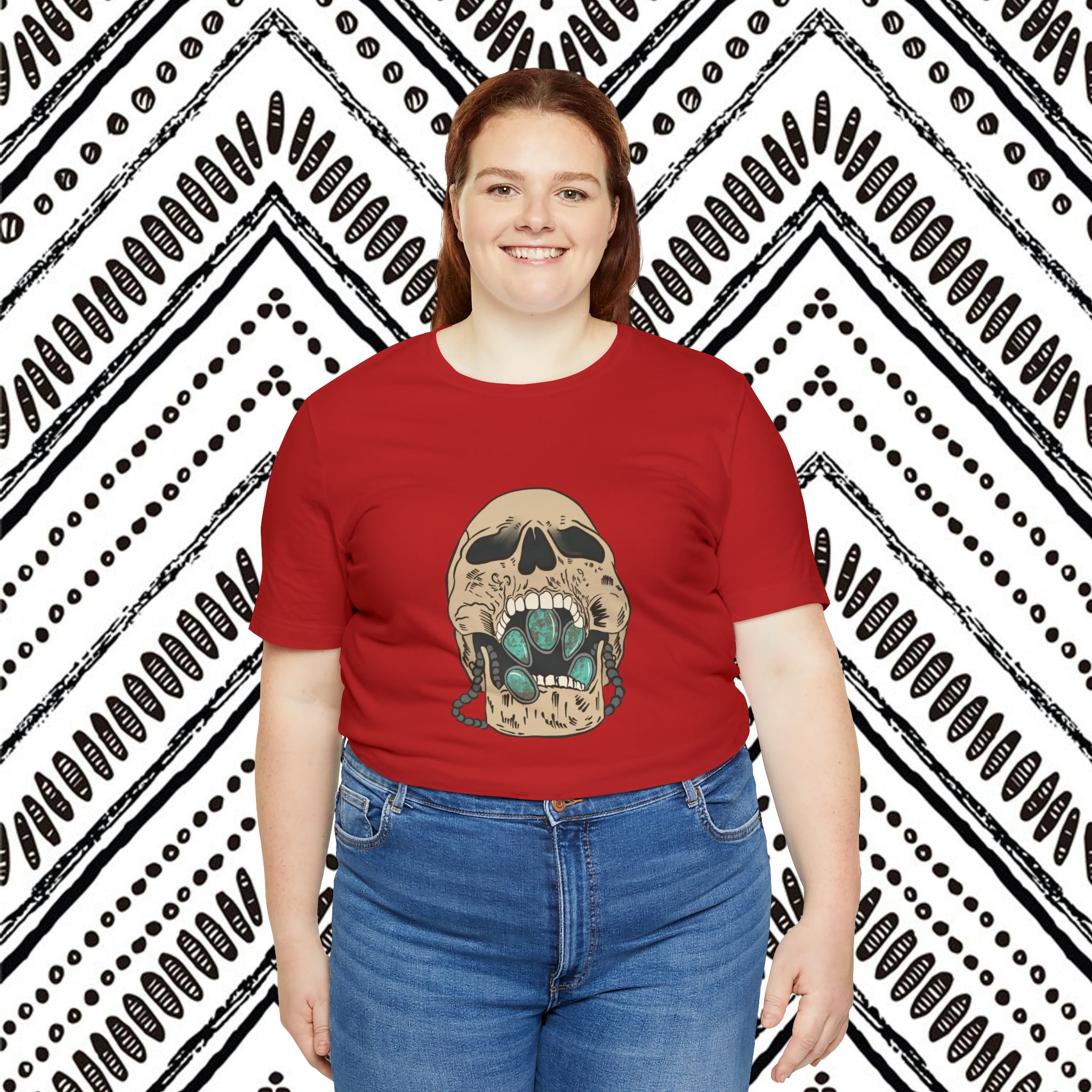 Squash Blossom Skull Short Sleeve Tee tcc graphic tee Printify