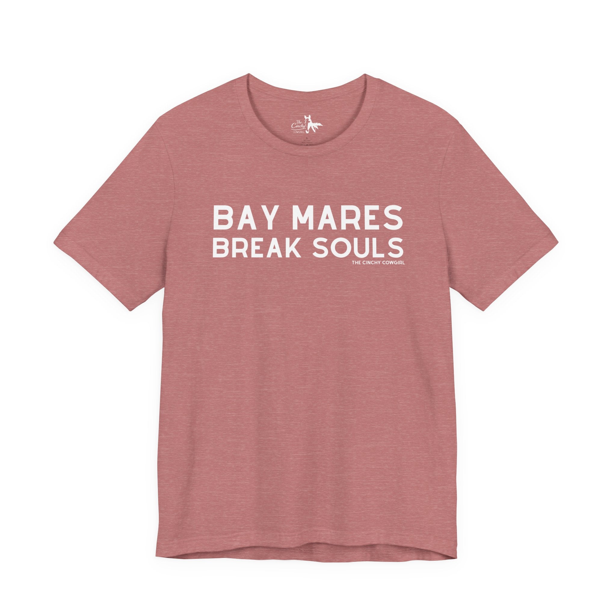 Bay Mares Break Souls Short Sleeve Tee T-Shirt The Cinchy Cowgirl - Print Heather Mauve XS