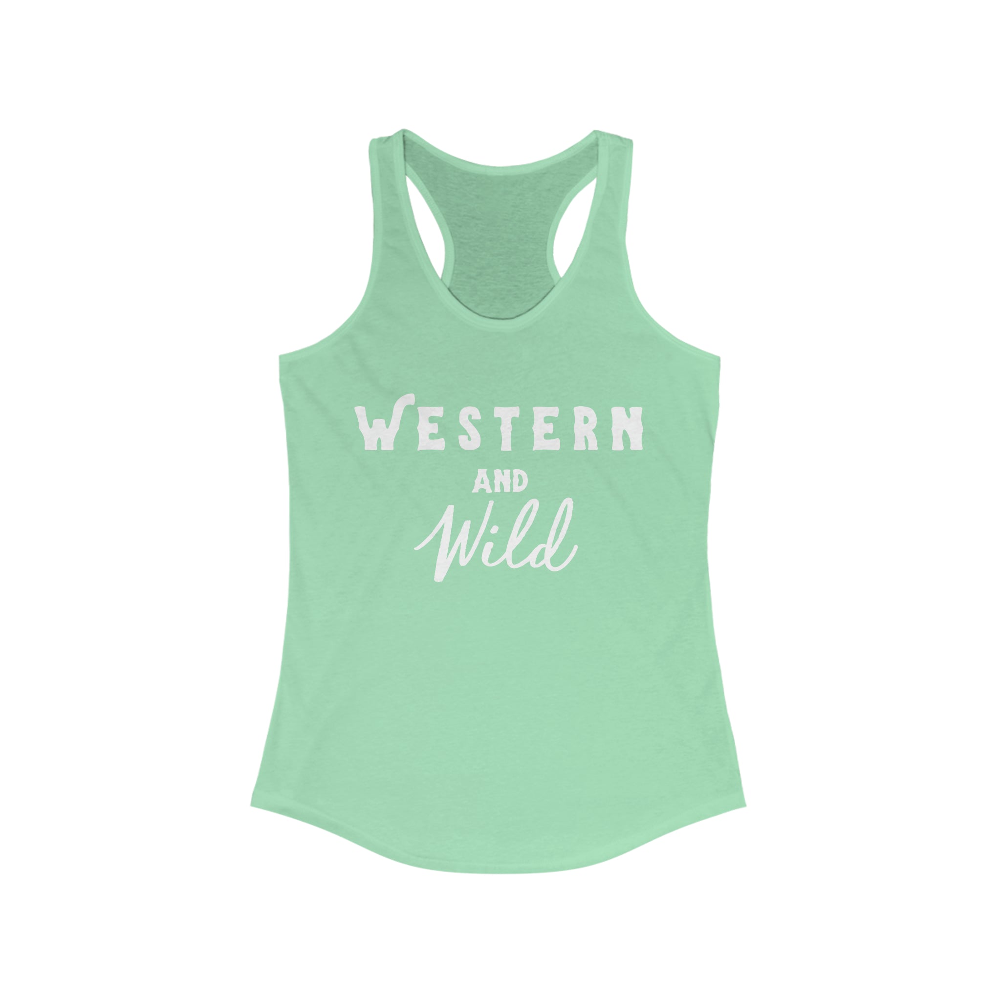 Western & Wild Racerback Tank Horse Riding Discipline Tee Printify XS Solid Mint