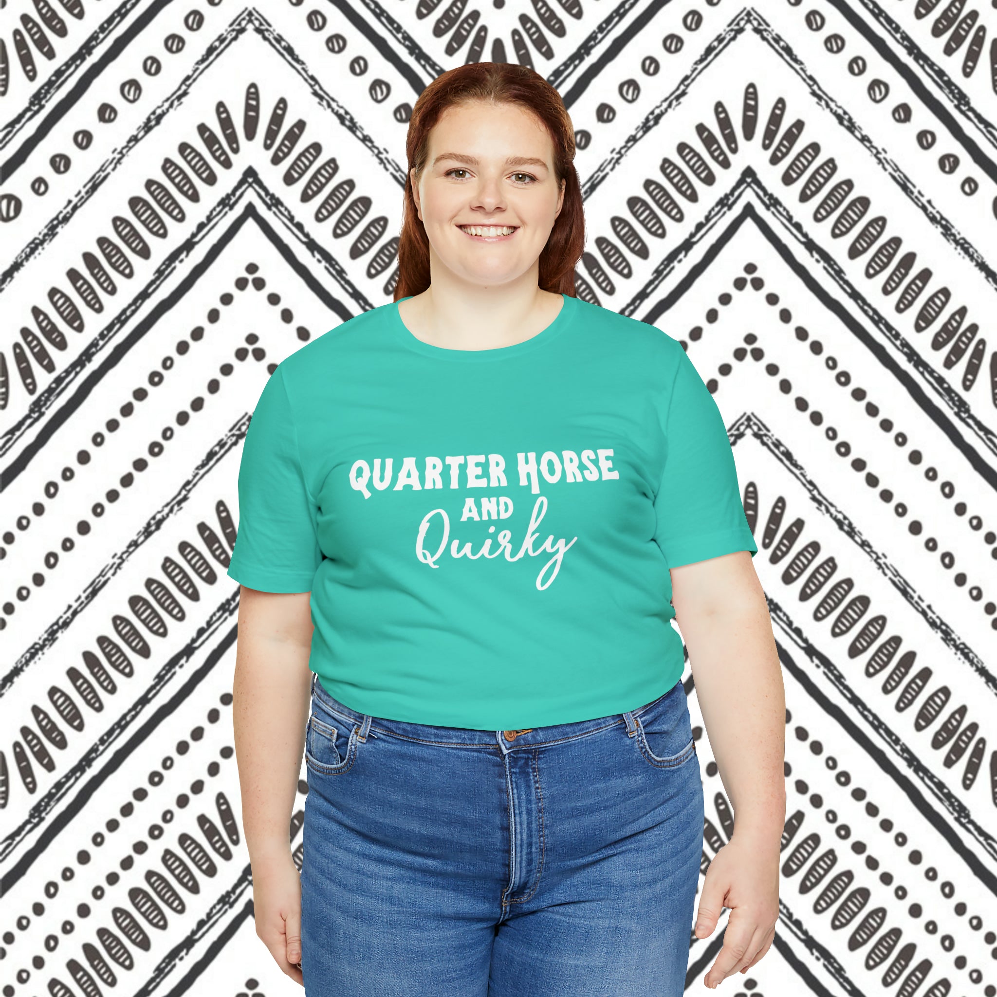 Quarter Horse & Quirky Short Sleeve Tee Horse Color Shirt Printify
