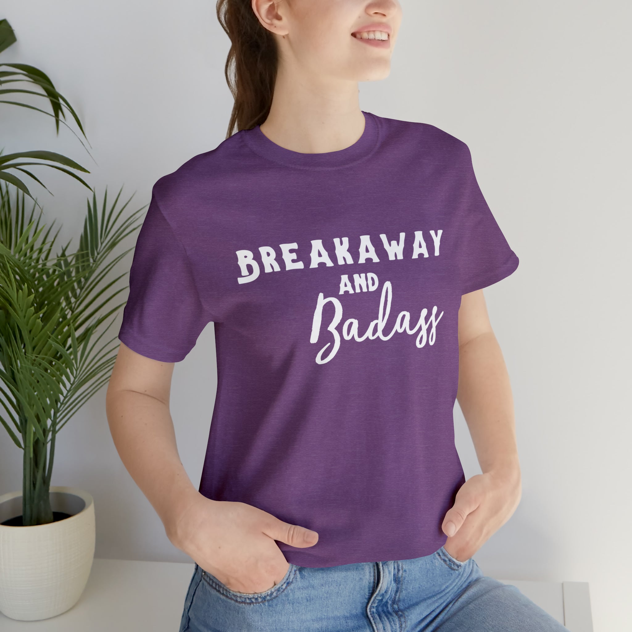 Breakaway & Badass Short Sleeve Tee Horse Riding Discipline Tee Printify Heather Team Purple XS