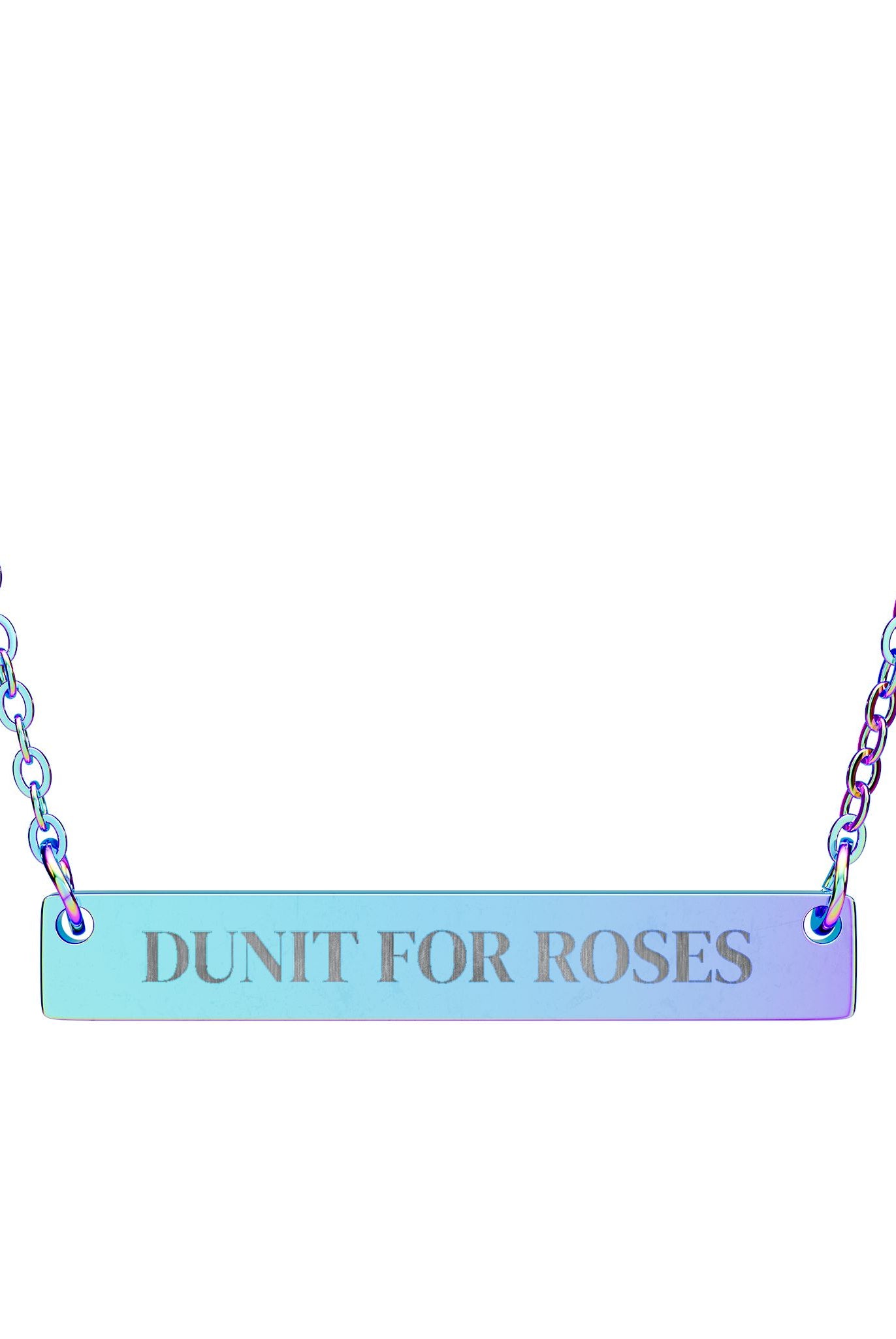 Personalized Horse Name Bar Necklace Accessories The Cinchy Cowgirl - Print One Size Rainbow PVD coating