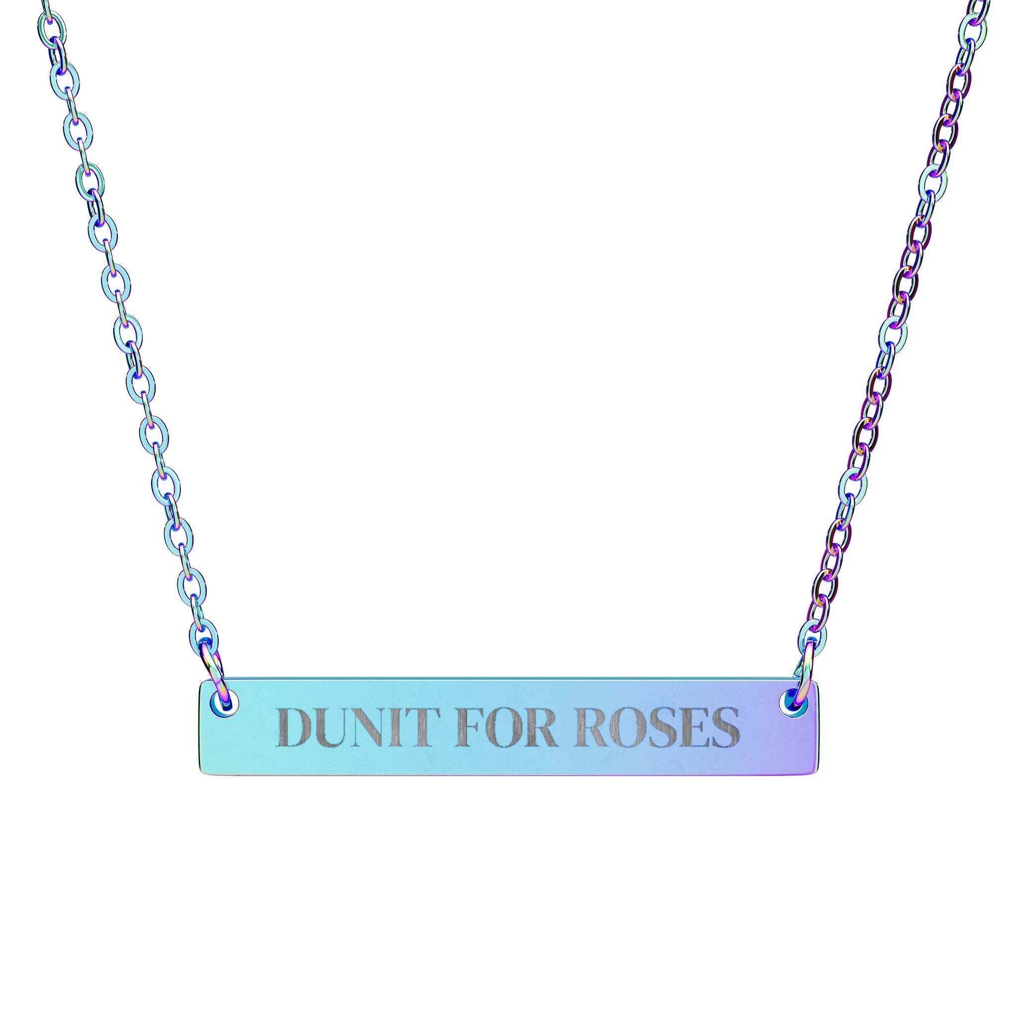 Personalized Horse Name Bar Necklace Accessories The Cinchy Cowgirl - Print One Size Rainbow PVD coating