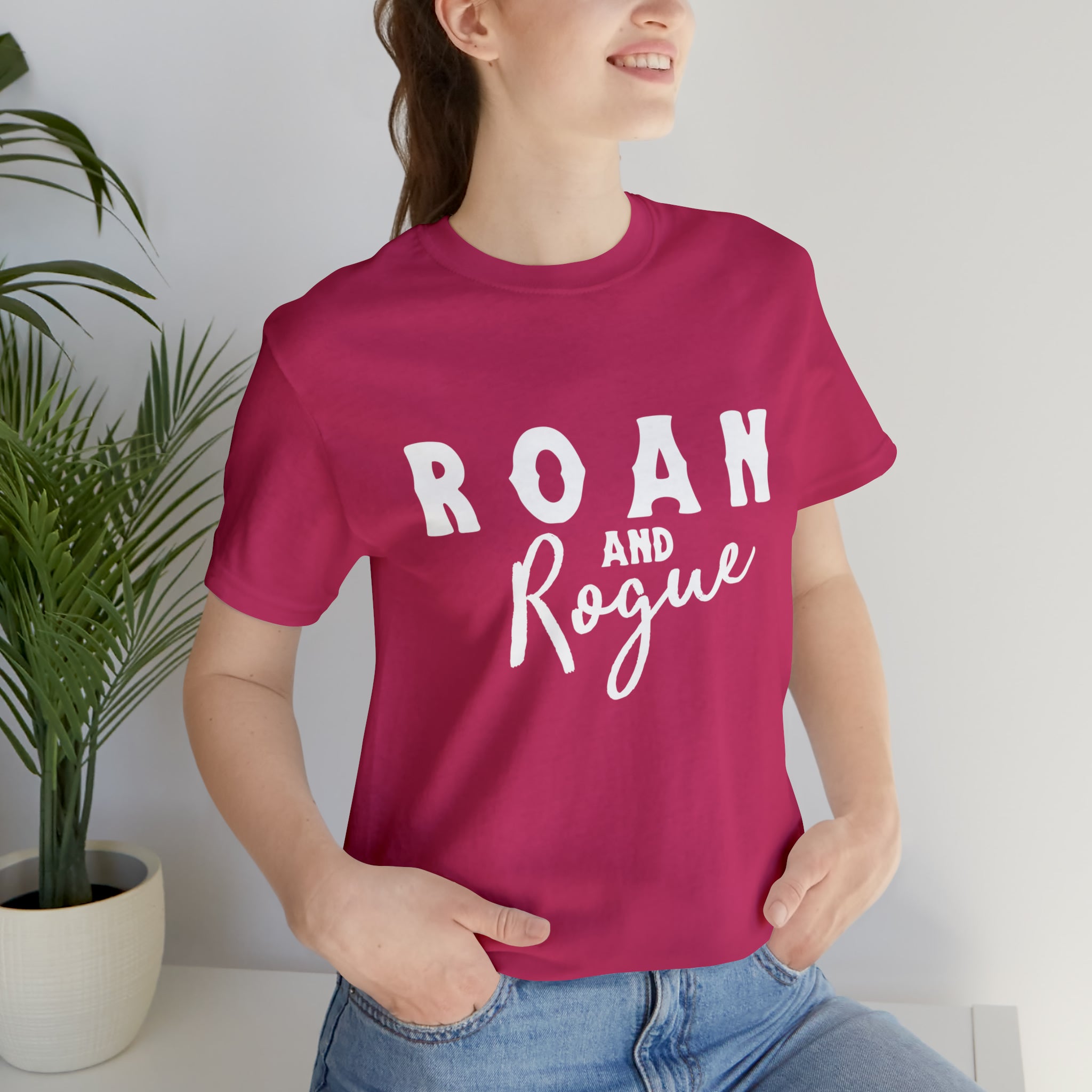 Roan & Rogue Short Sleeve Tee Horse Color Shirt Printify Berry XS