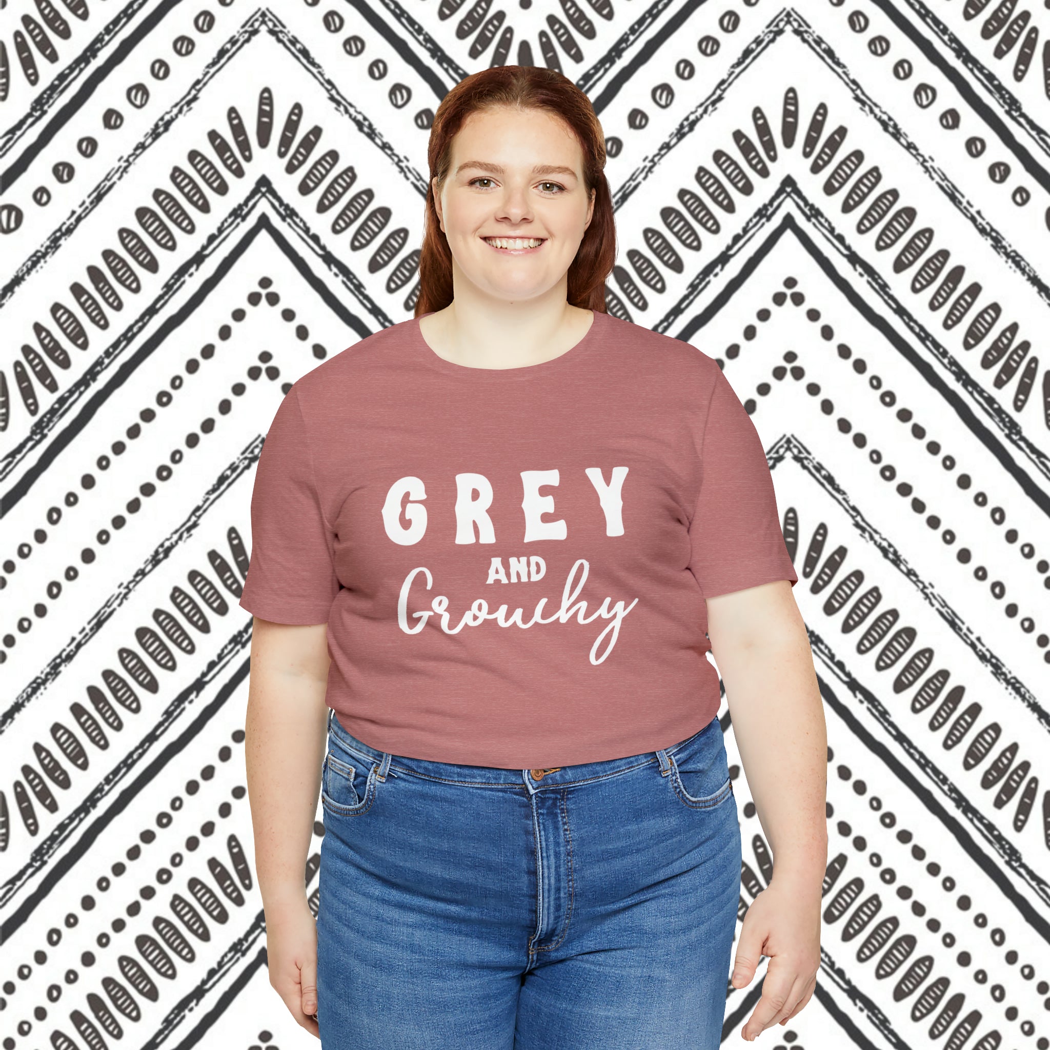 Grey & Grouchy Short Sleeve Tee Horse Color Shirt Printify