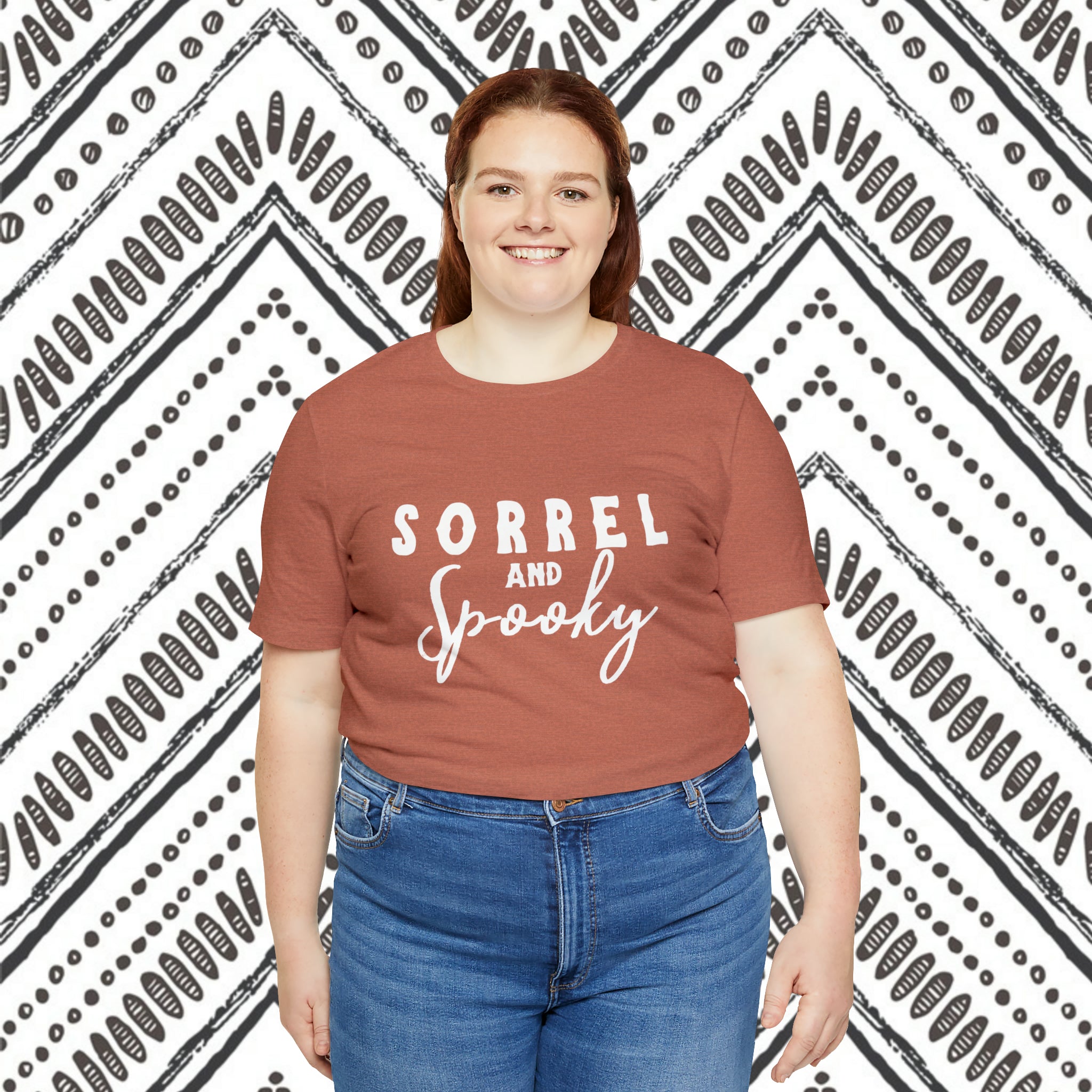 Sorrel & Spooky Short Sleeve Tee Horse Color Shirt Printify