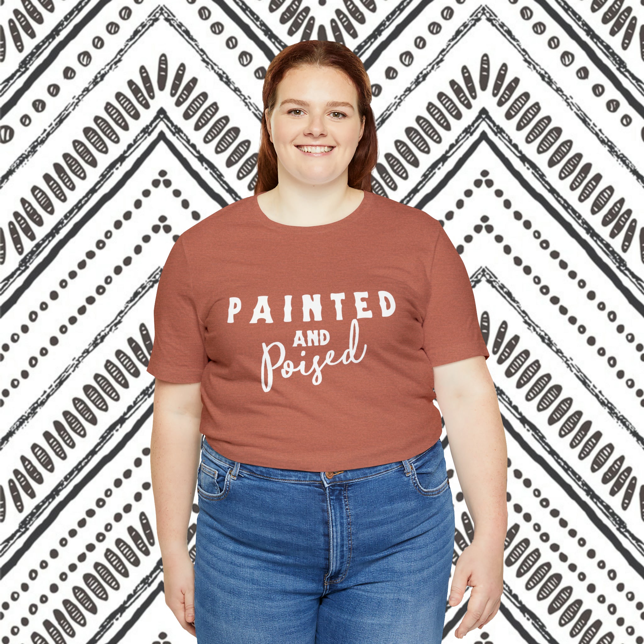 Painted & Poised Short Sleeve Tee Horse Color Shirt Printify