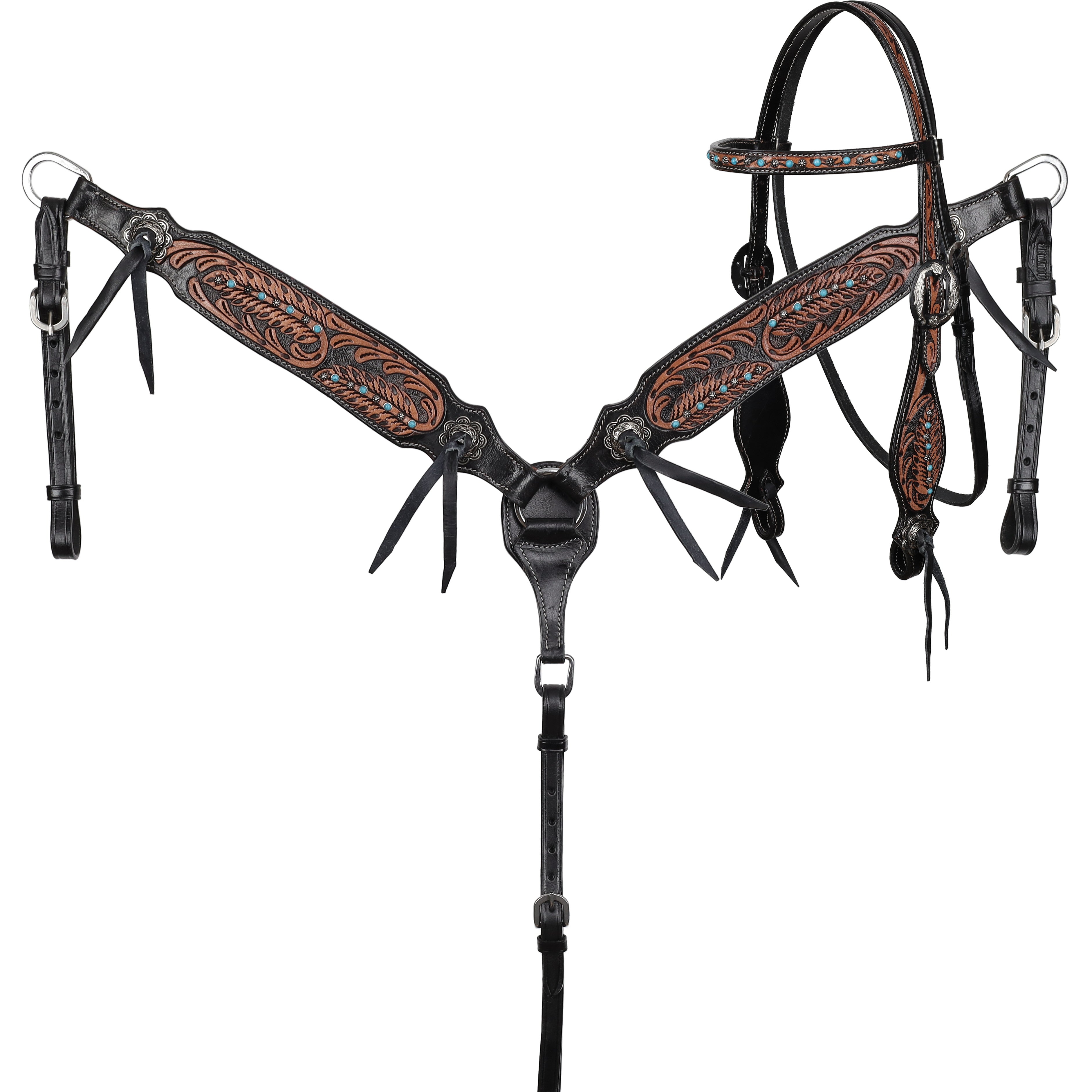 Midnight Wing Headstall & Breastcollar Set headstall set Shiloh