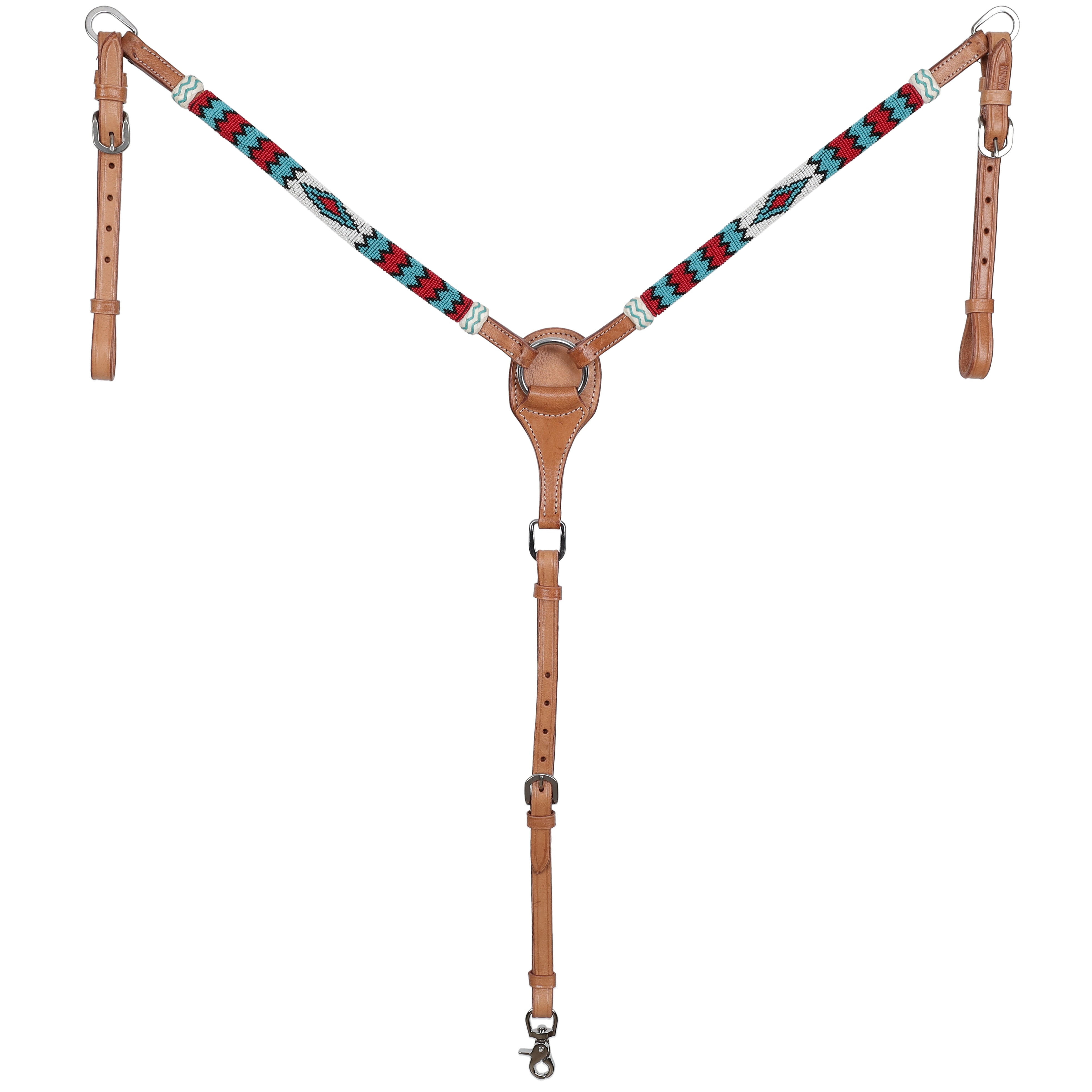 Red Beaded Headstall & Breastcollar Set headstall set Shiloh