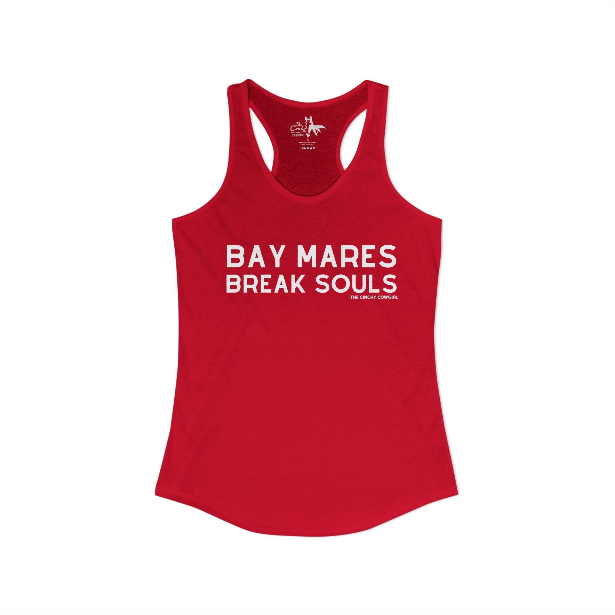 Bay Mares Break Souls Tank Top graphic tank The Cinchy Cowgirl - Print XS Solid Red