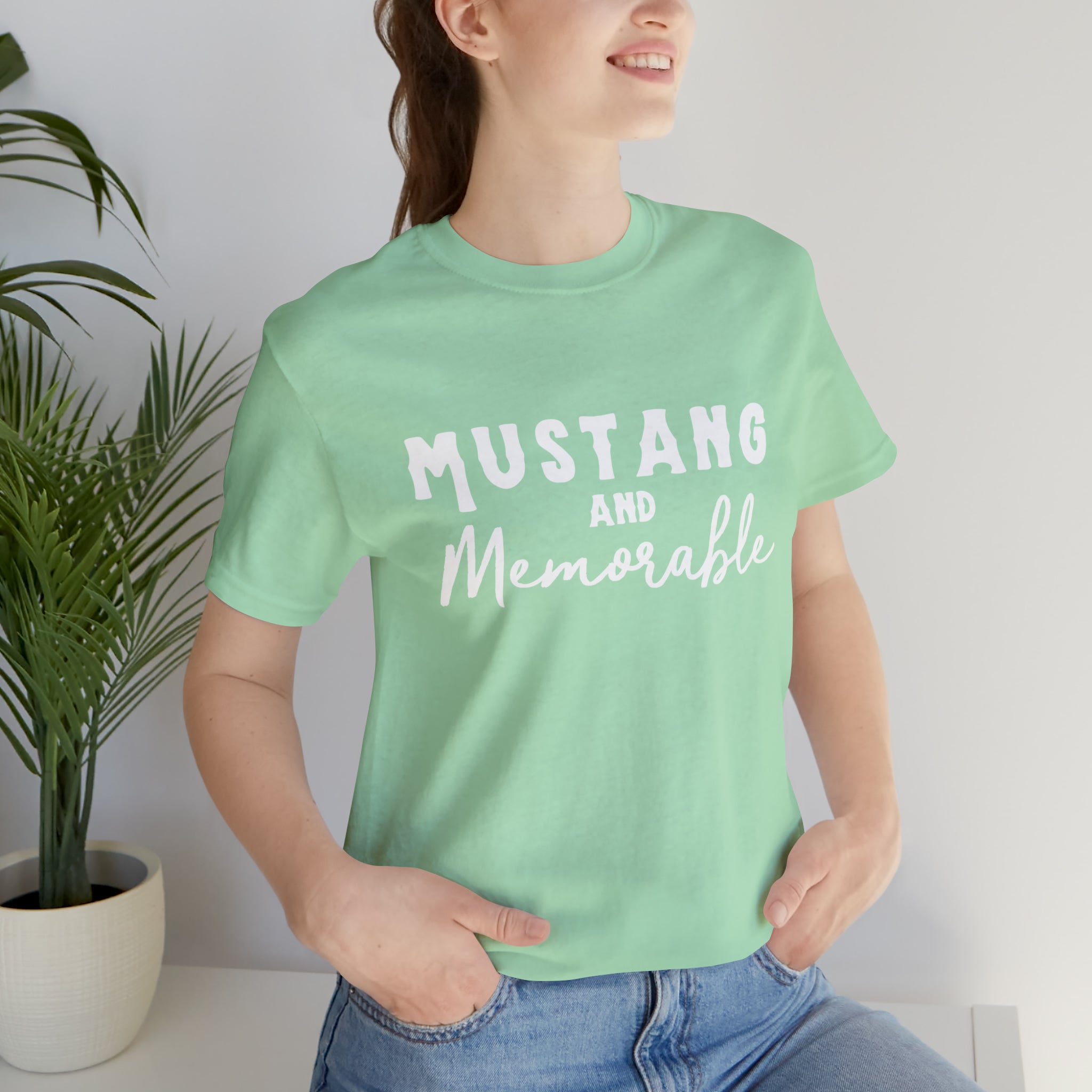 Mustang & Memorable Short Sleeve Tee Horse Color Shirt Printify Mint XS