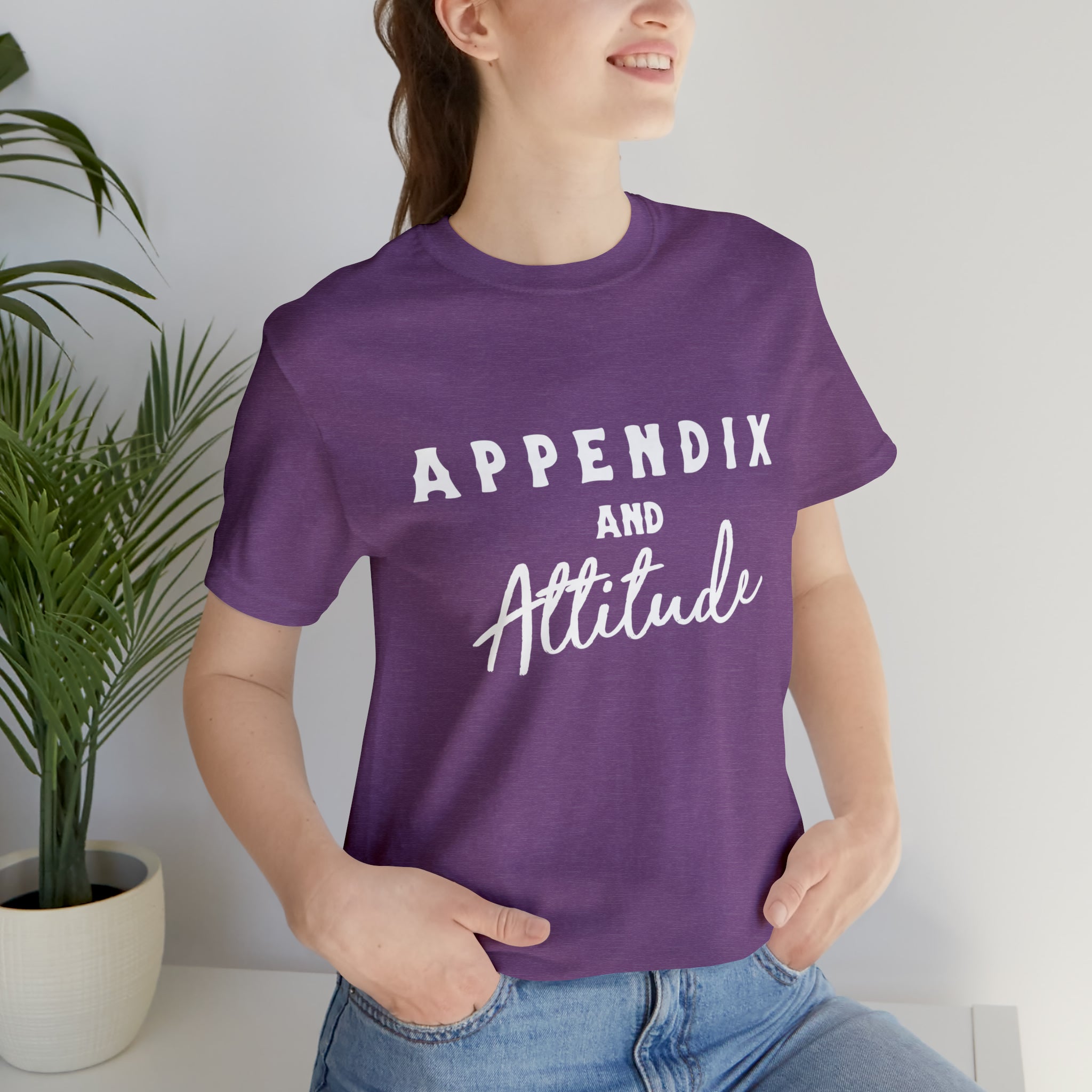 Appendix & Attitude Short Sleeve Tee T-Shirt Printify Heather Team Purple XS