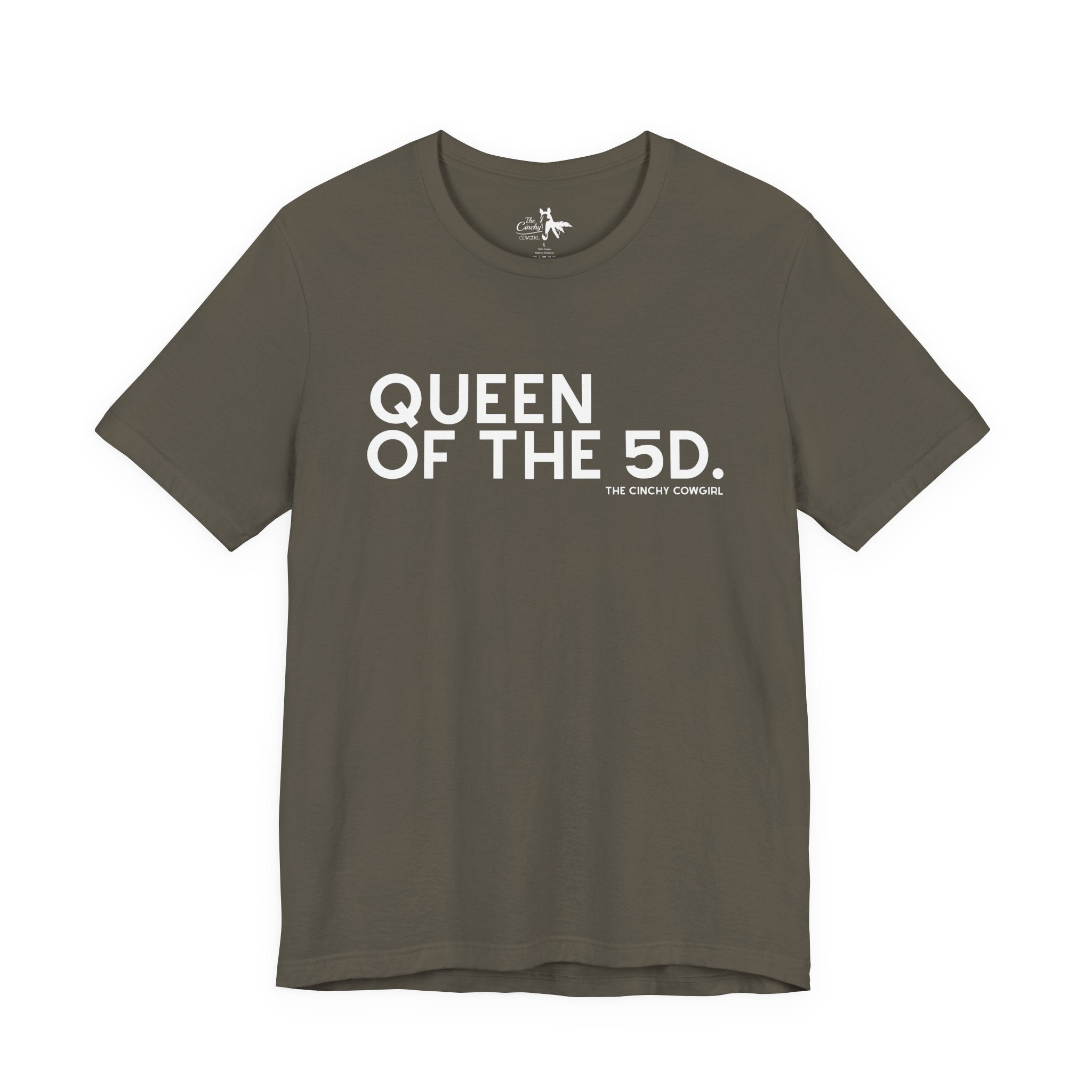 Queen of the 5D Short Sleeve Tee graphic tee - dropship The Cinchy Cowgirl - Print Army XS