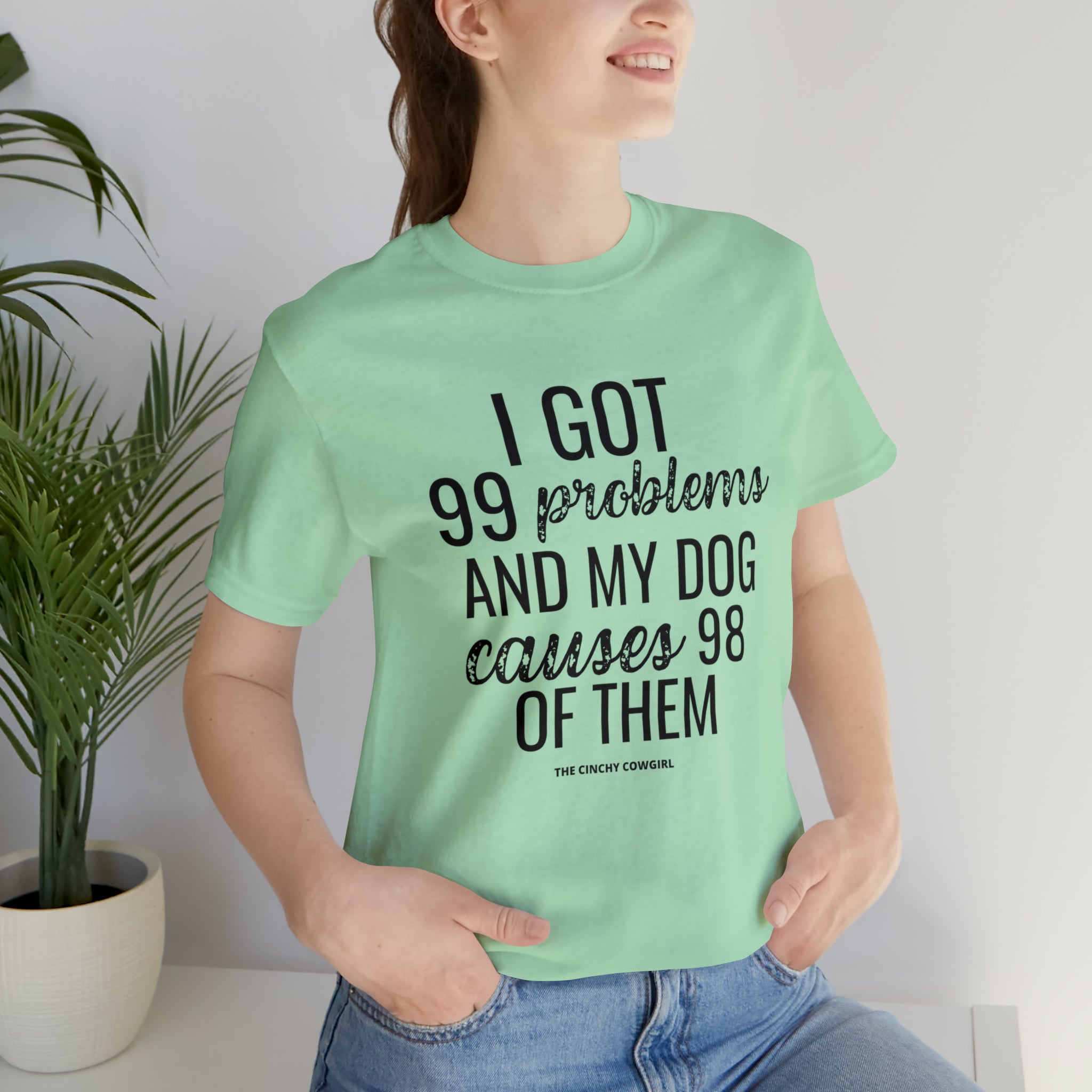 Dog Problems Short Sleeve Tee tcc graphic tee Printify Mint XS