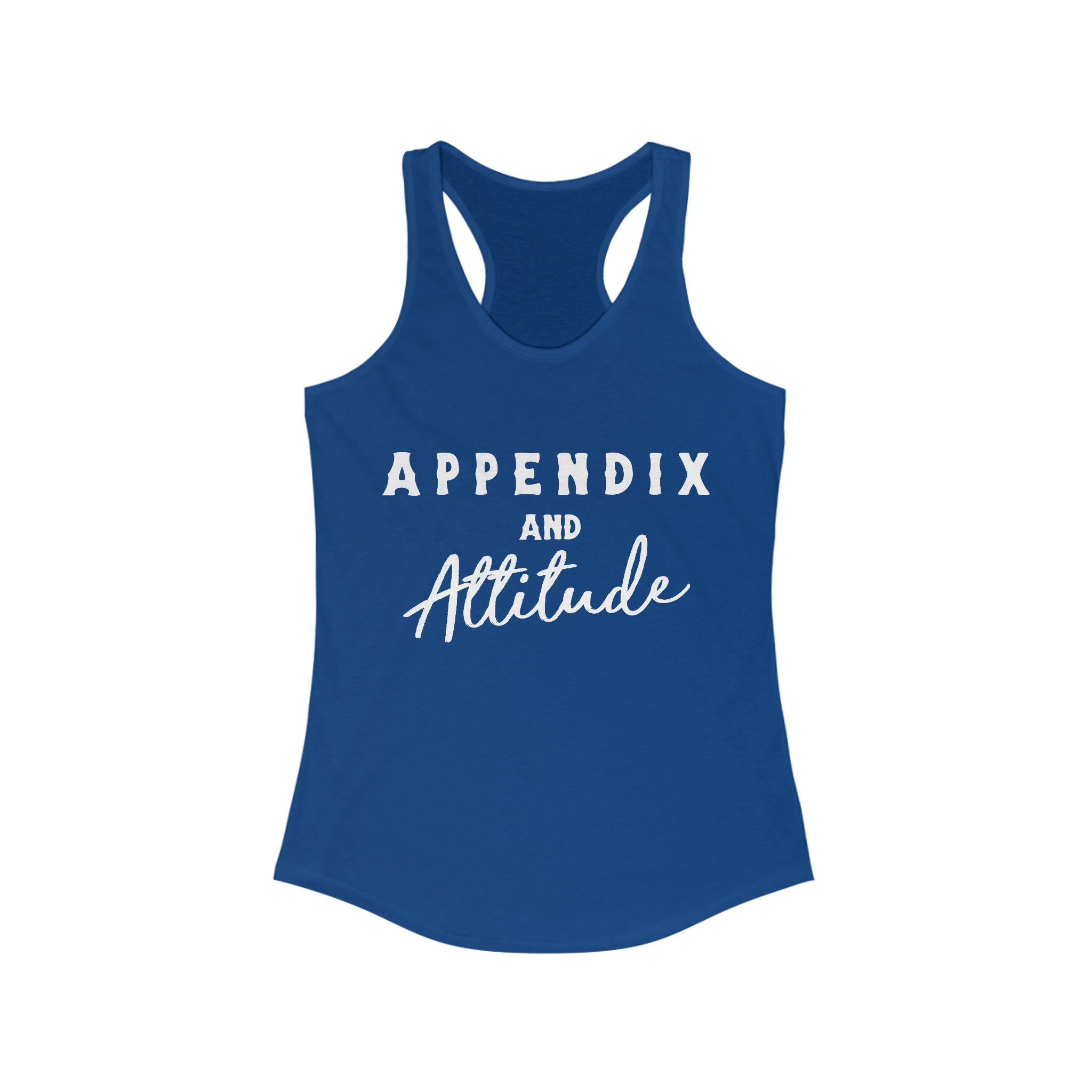 Appendix & Attitude Racerback Tank Horse Color Shirts Printify XS Solid Royal