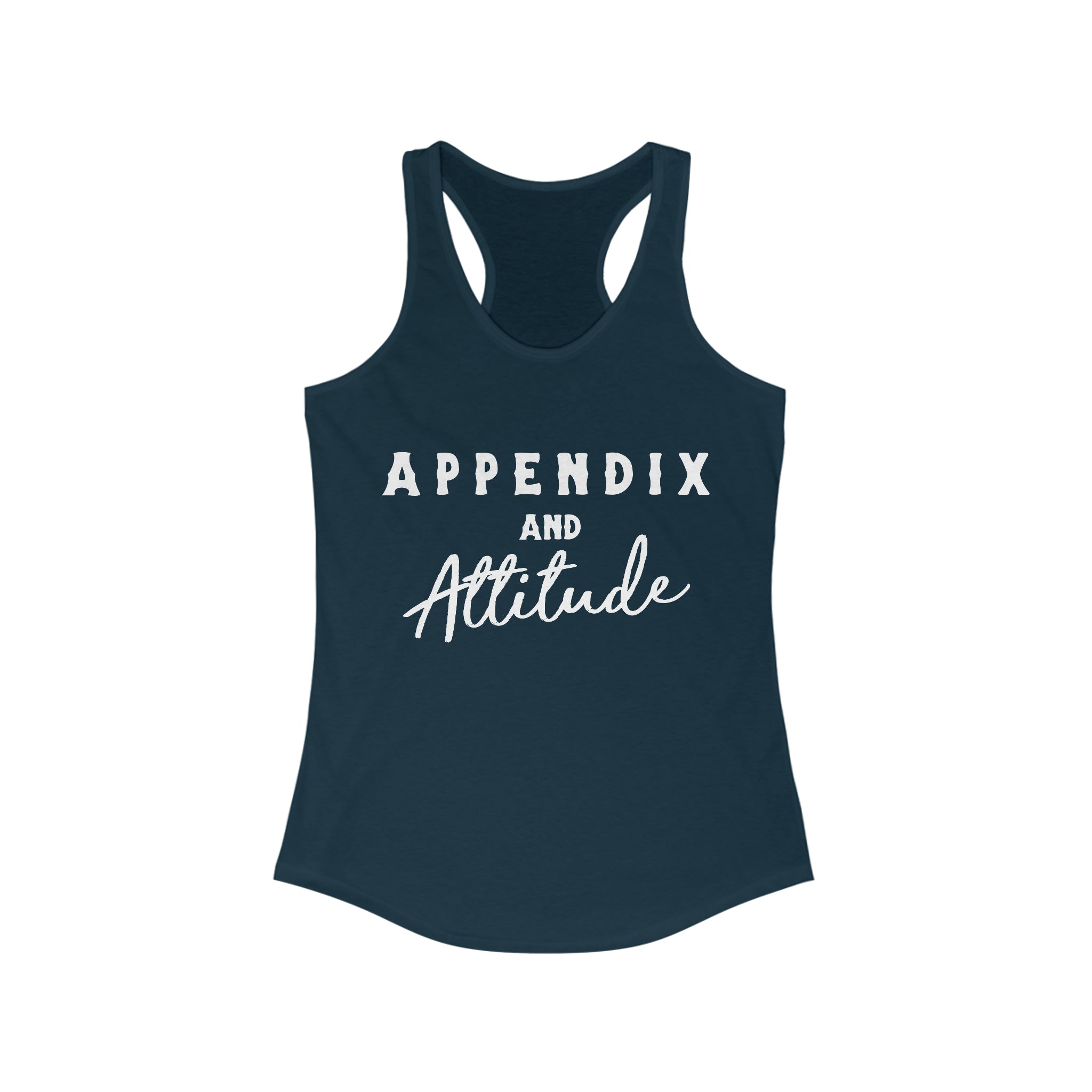 Appendix & Attitude Racerback Tank Horse Color Shirts Printify XS Solid Midnight Navy
