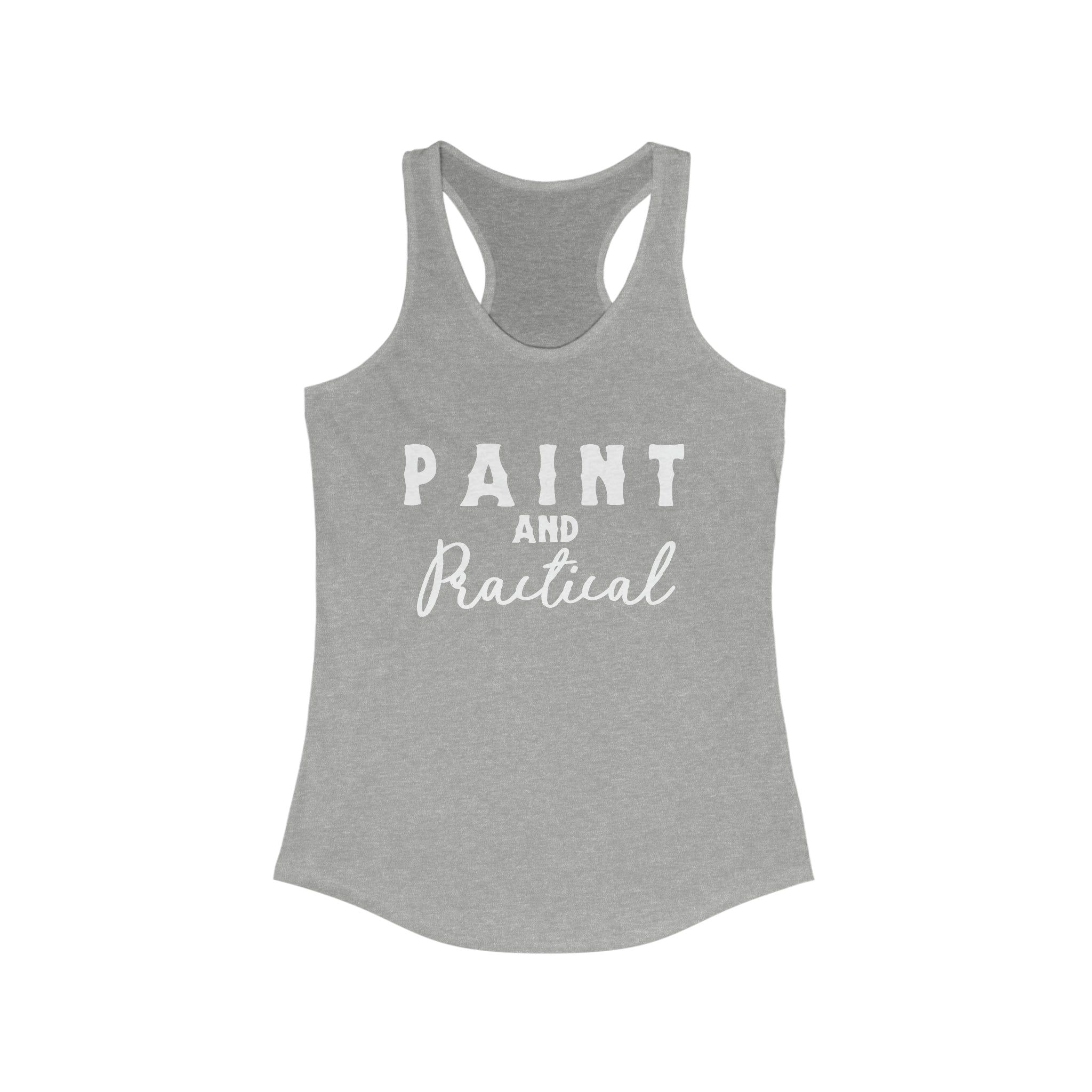 Paint & Practical Racerback Tank Horse Color Shirts Printify XS Heather Grey