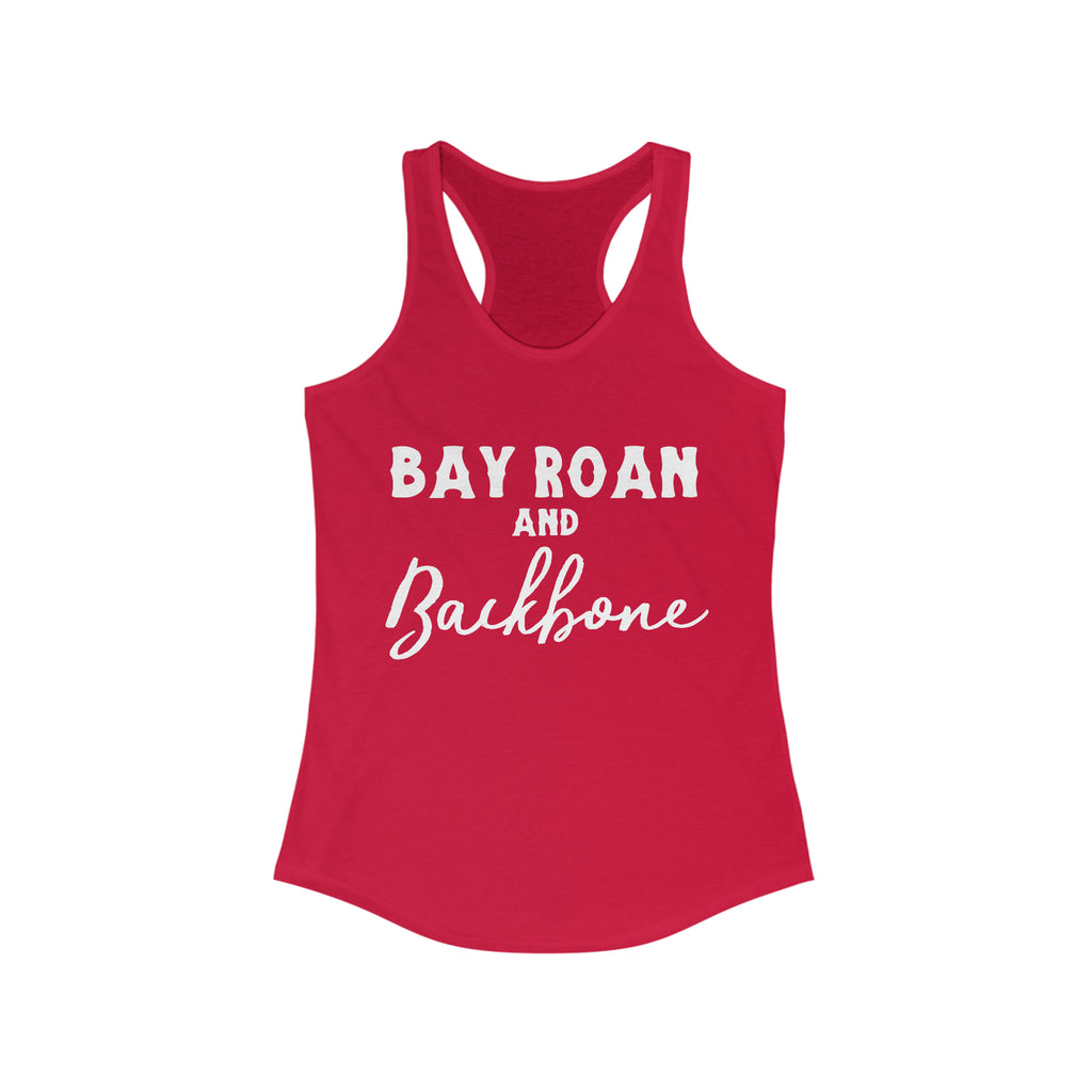 Bay Roan & Backbone Racerback Tank Horse Color Shirts Printify XS Solid Red 