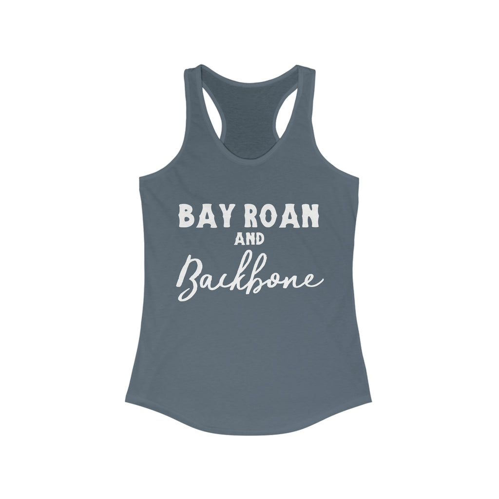 Bay Roan & Backbone Racerback Tank Horse Color Shirts Printify XS Solid Indigo 