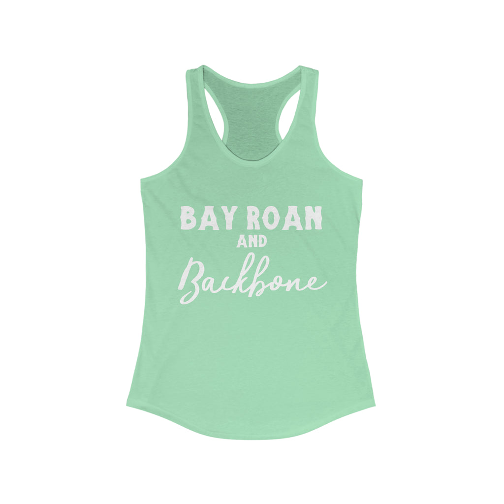 Bay Roan & Backbone Racerback Tank Horse Color Shirts Printify XS Solid Mint 