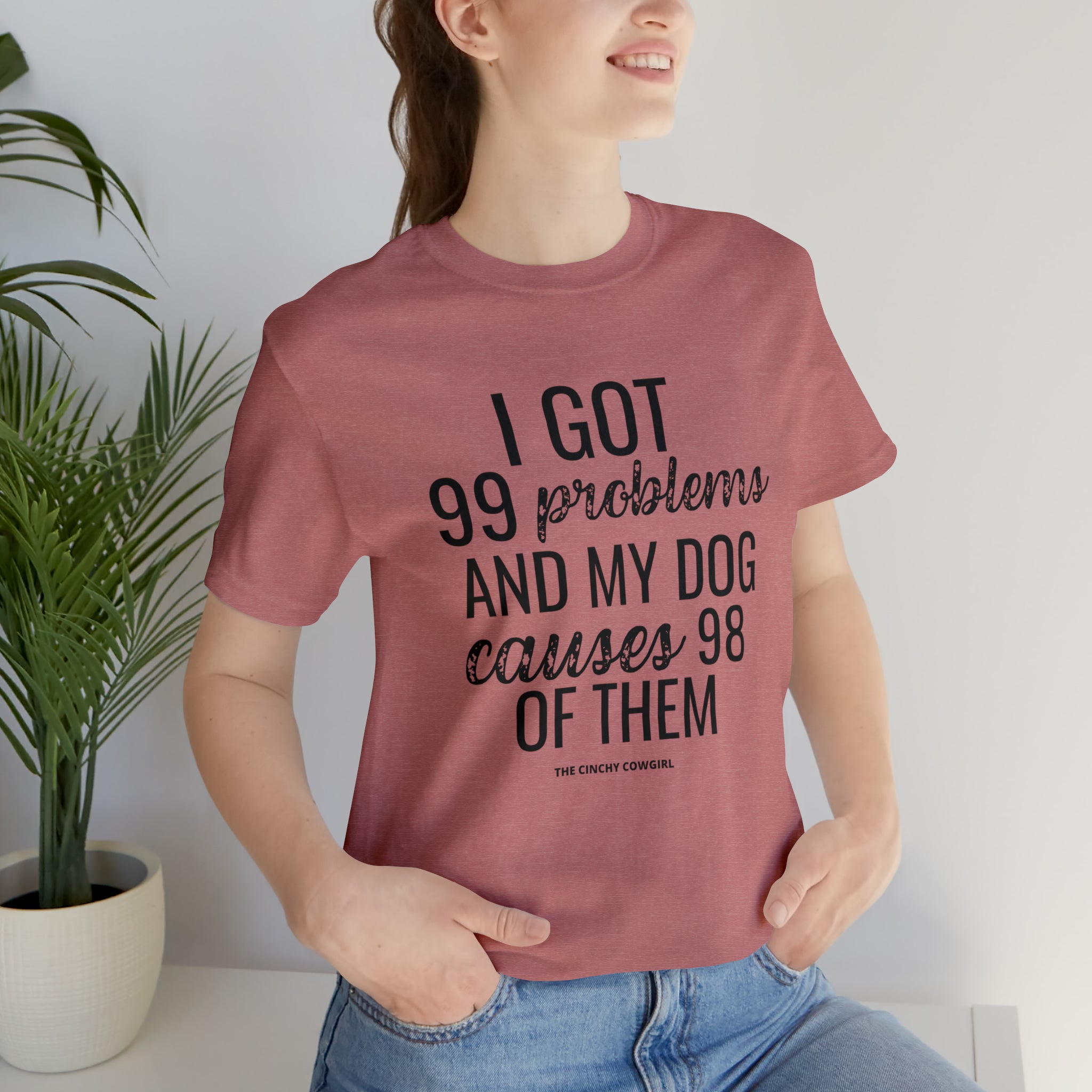 Dog Problems Short Sleeve Tee tcc graphic tee Printify Heather Mauve XS