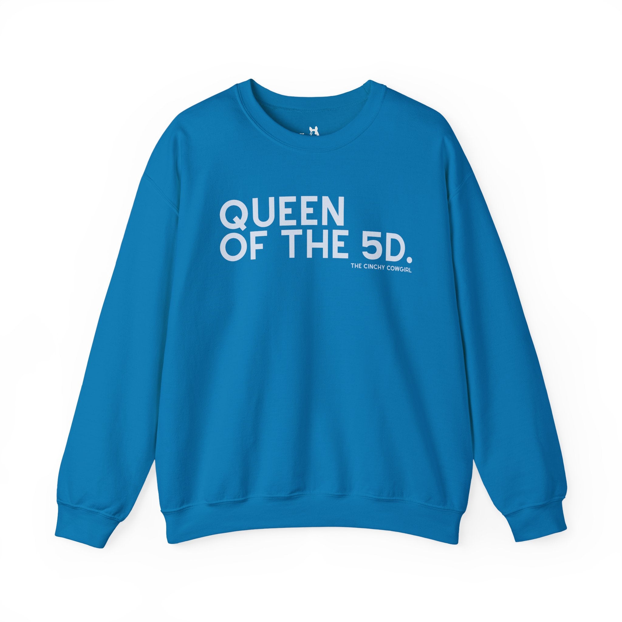 Queen Of The 5D Fleece Pullover Sweatshirt The Cinchy Cowgirl - Print S Sapphire