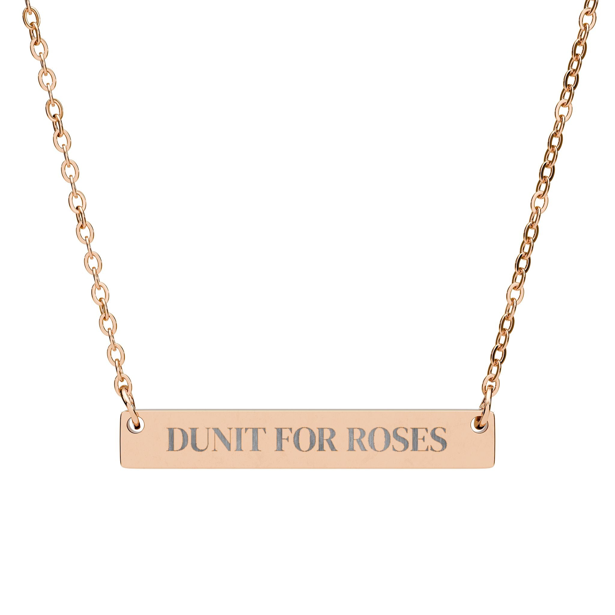 Personalized Horse Name Bar Necklace Accessories The Cinchy Cowgirl - Print One Size 18K Rose Gold PVD coating
