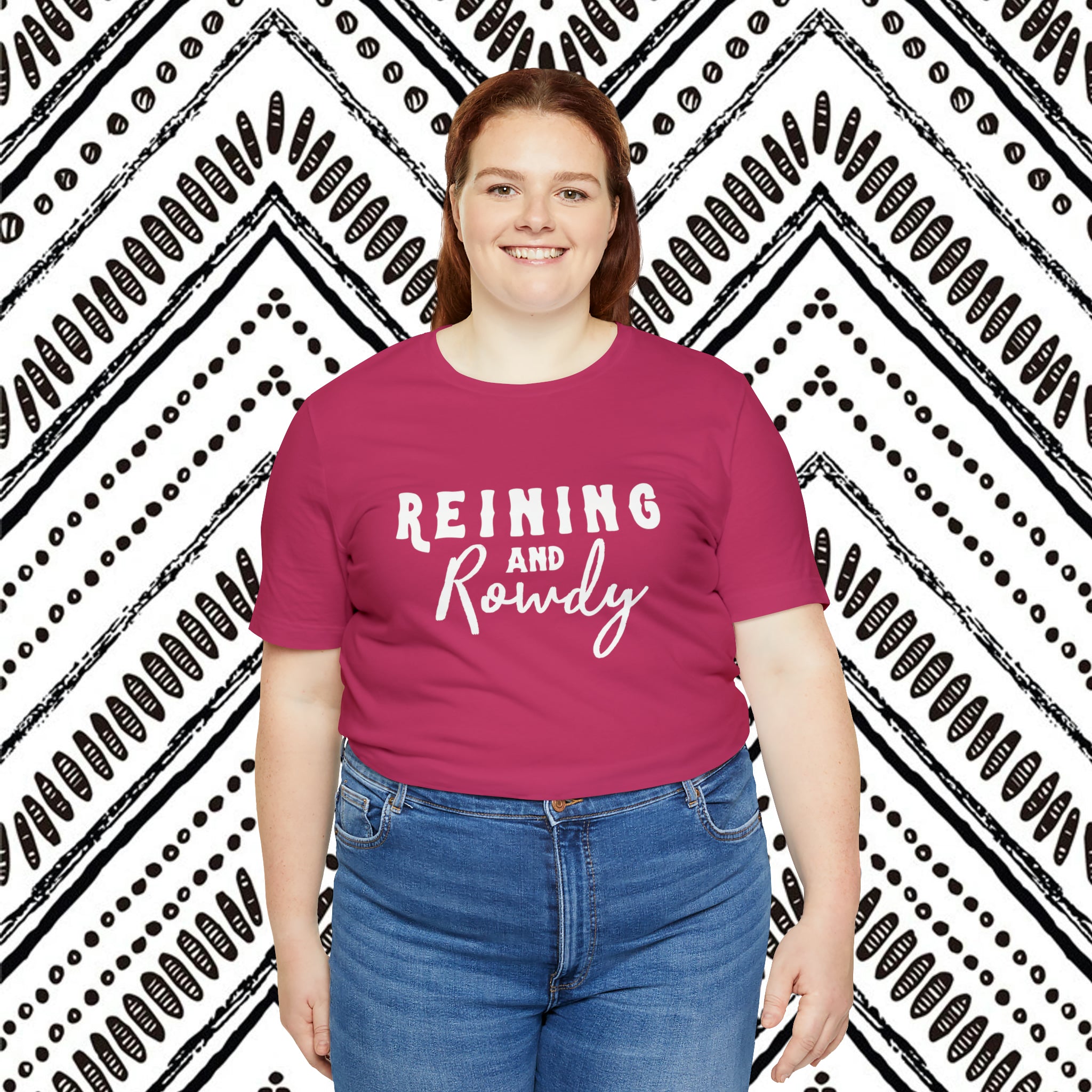 Reining & Rowdy Short Sleeve Tee Horse Riding Discipline Tee Printify