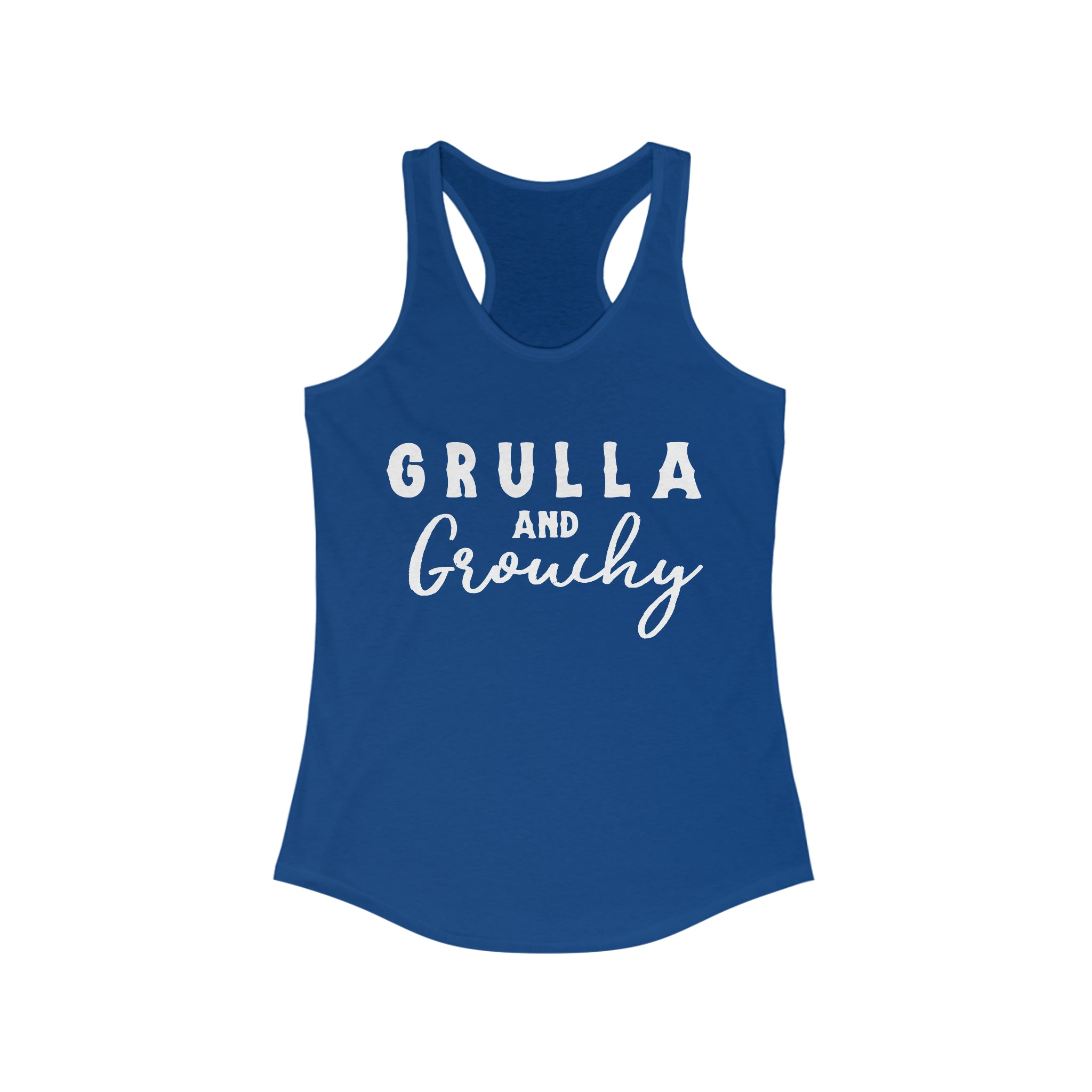 Grulla & Grouchy Racerback Tank Horse Color Shirts Printify XS Solid Royal
