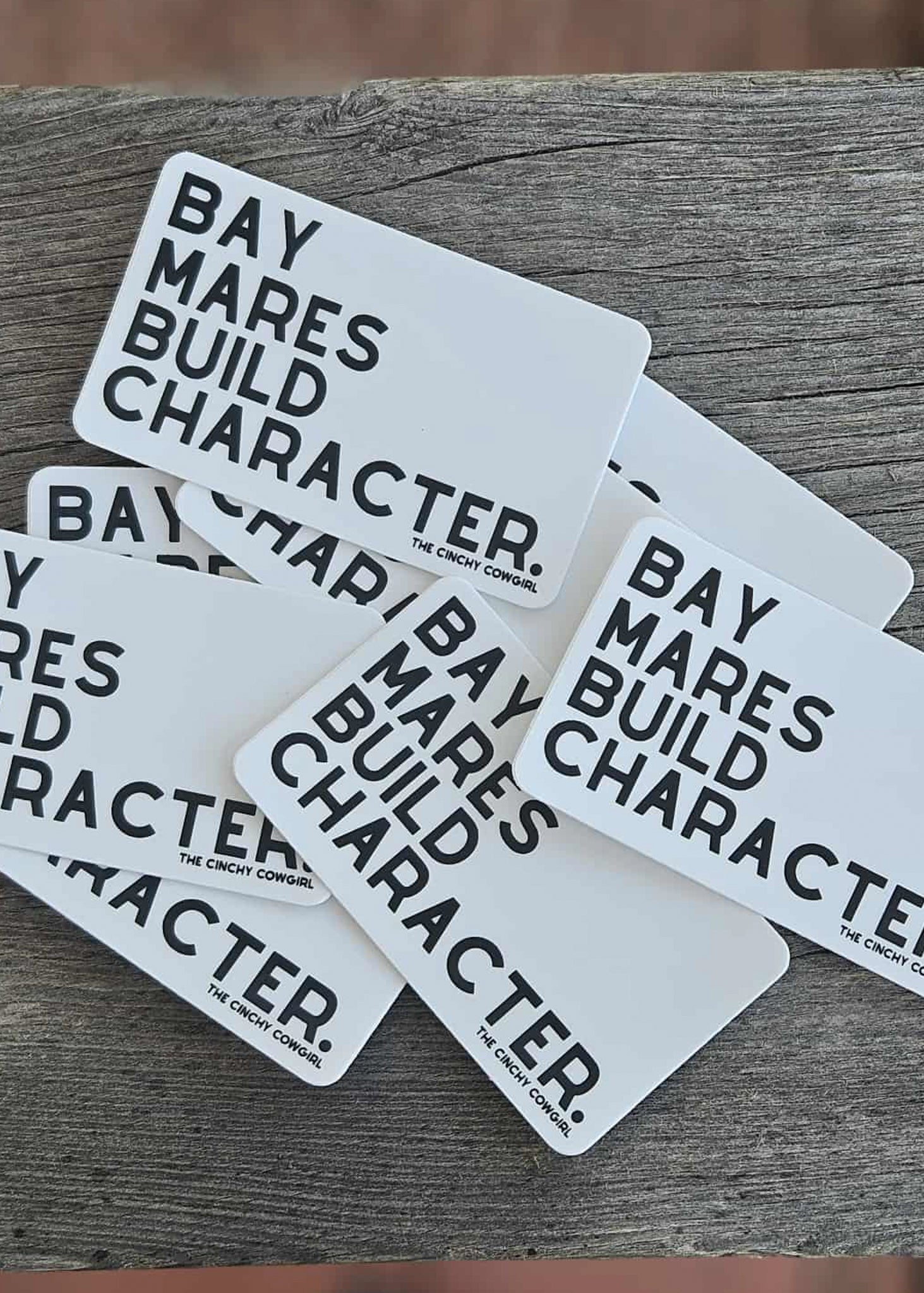 Bay Mares Build Character Sticker Sticker The Cinchy Cowgirl