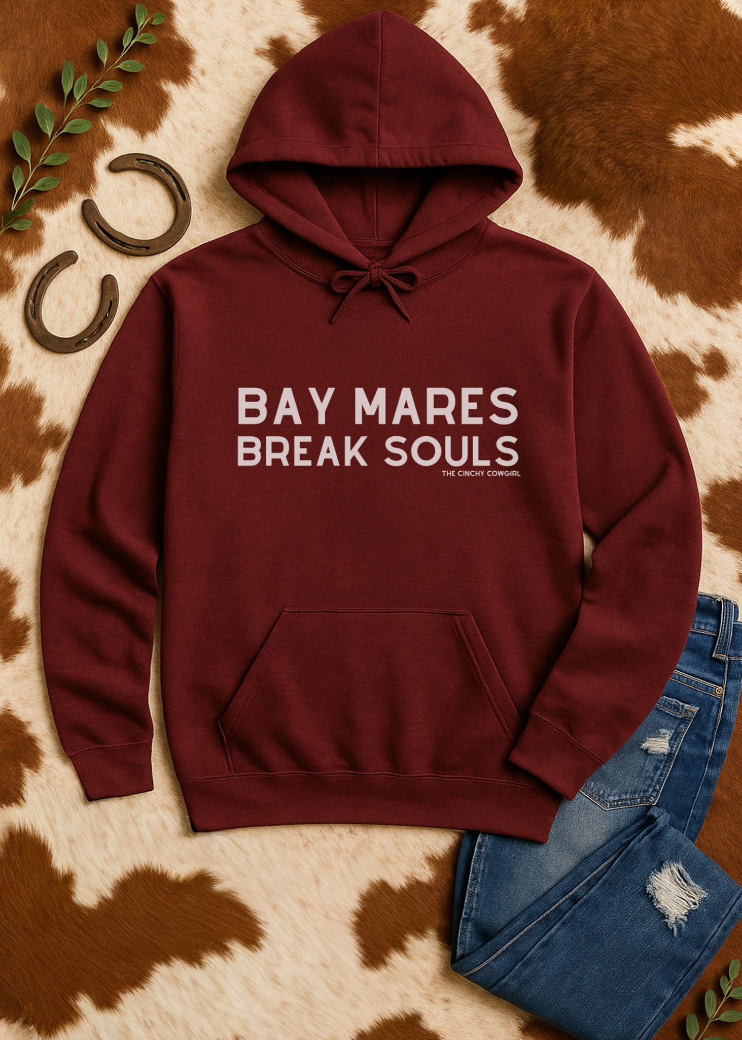 Bay Mares Break Souls Hoodie Hoodie The Cinchy Cowgirl - Print