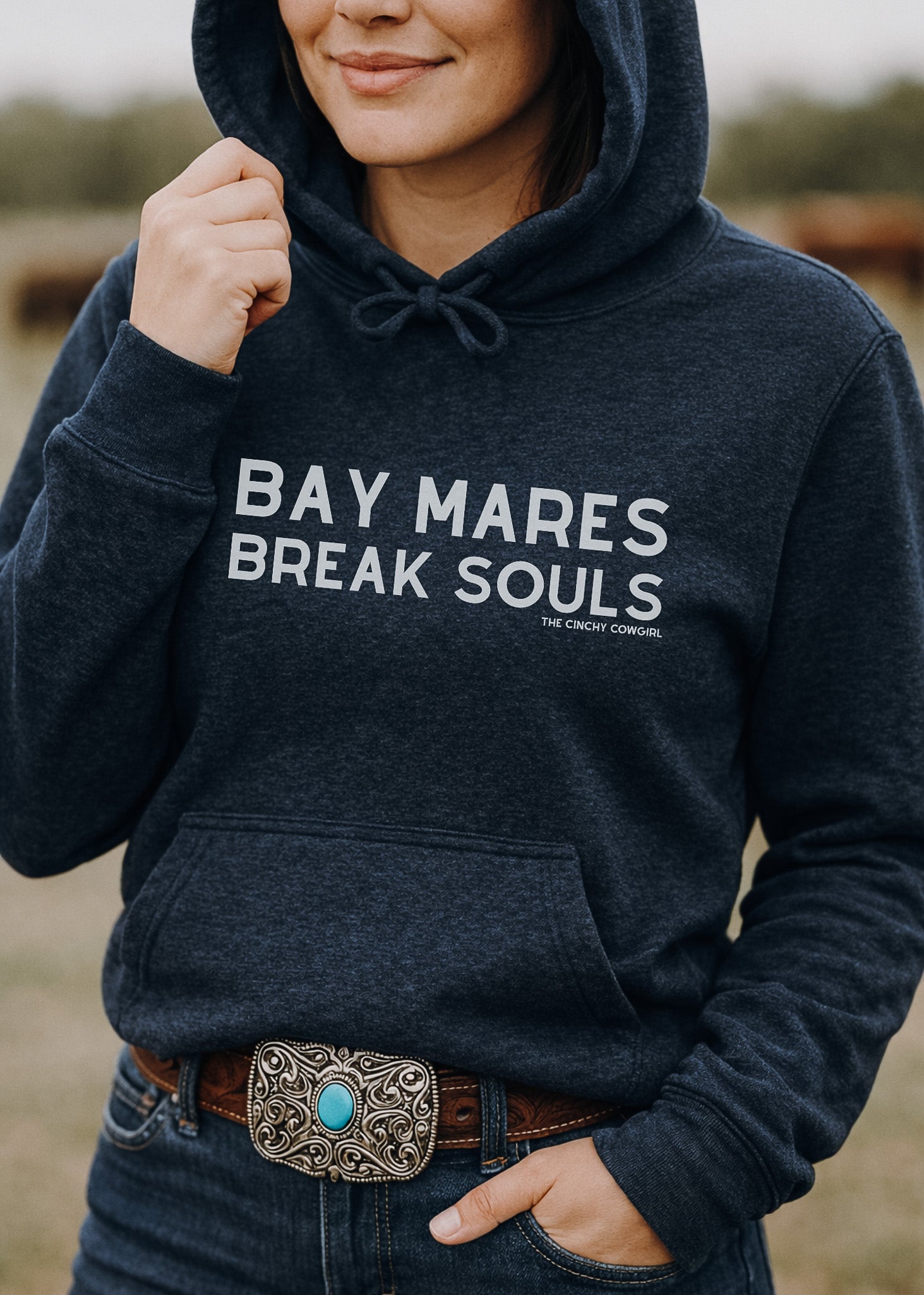 Bay Mares Break Souls Hoodie Hoodie The Cinchy Cowgirl - Print