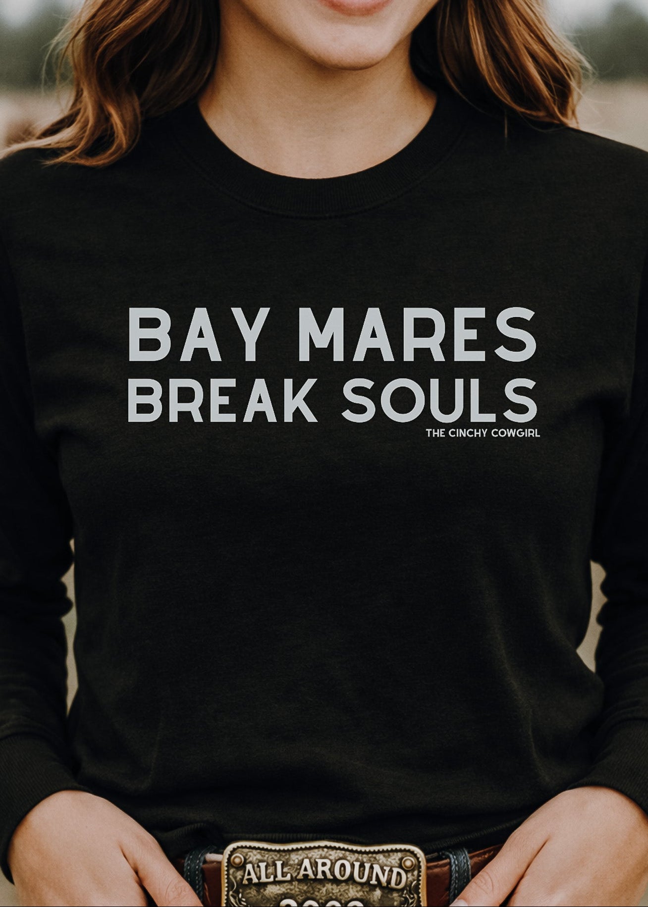 Bay Mares Break Souls Long Sleeve Tee Long-sleeve The Cinchy Cowgirl - Print