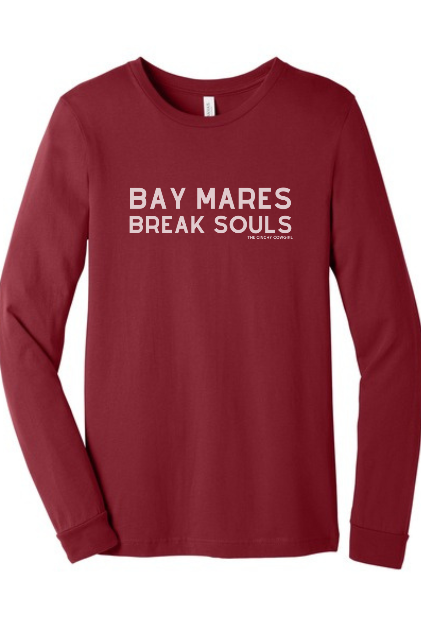 Bay Mares Break Souls Long Sleeve Graphic Tee Long Sleeve Graphic Tee The Cinchy Cowgirl Cardinal Red Small